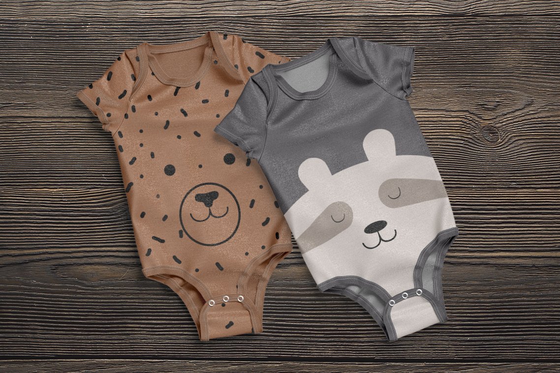 动态旋转婴儿紧身连衣裤设计贴图样机素材 Baby Bodysuit Animated Mockup_img_2