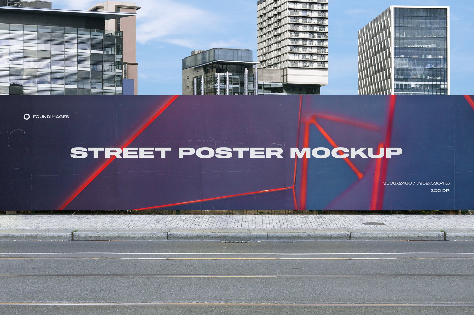 23款户外街头商场导视海报广告牌标语设计展示Ps贴图样机 Street Mockup Template Bundle Vol.1_img_2