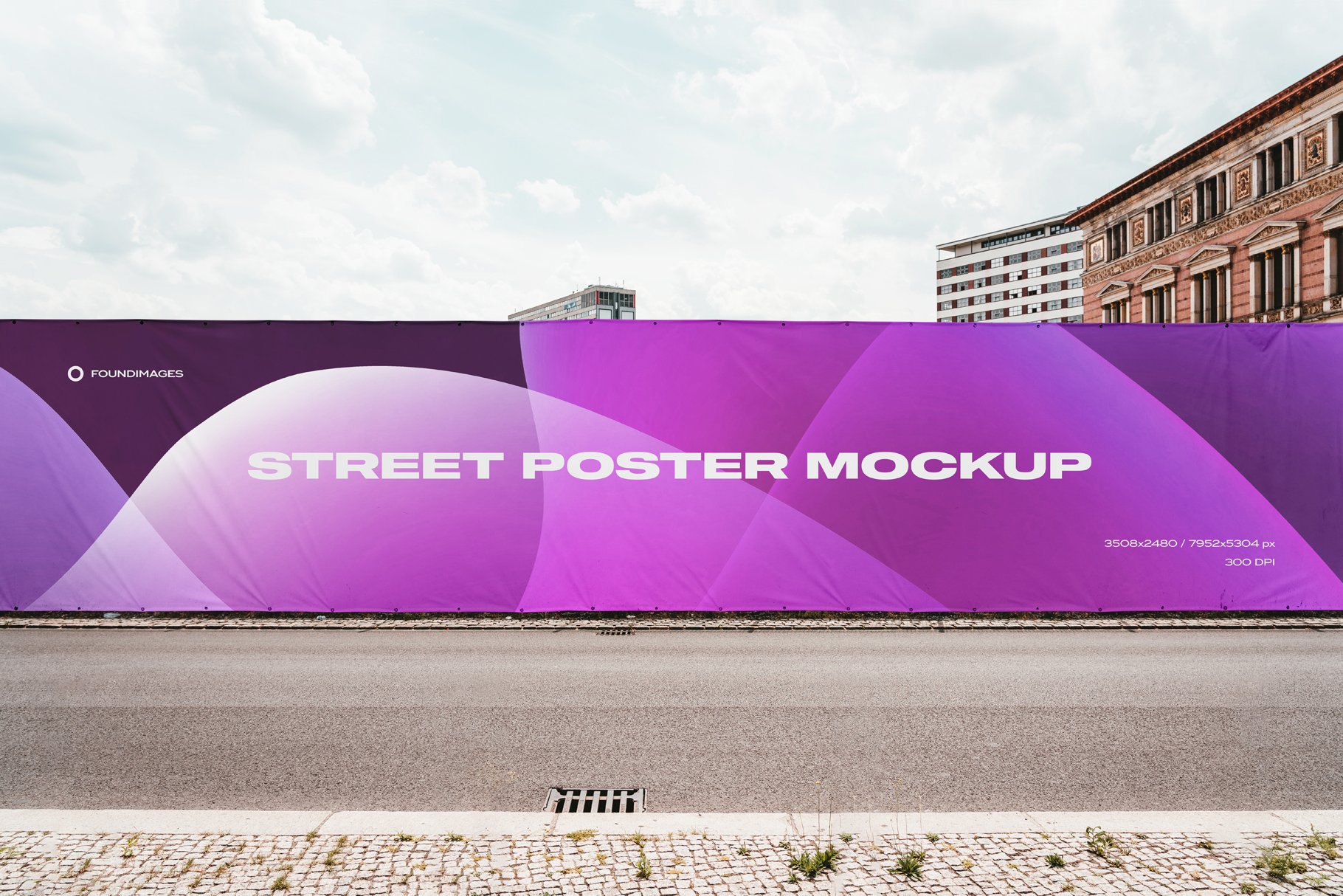 23款户外街头商场导视海报广告牌标语设计展示Ps贴图样机 Street Mockup Template Bundle Vol.1_img_2