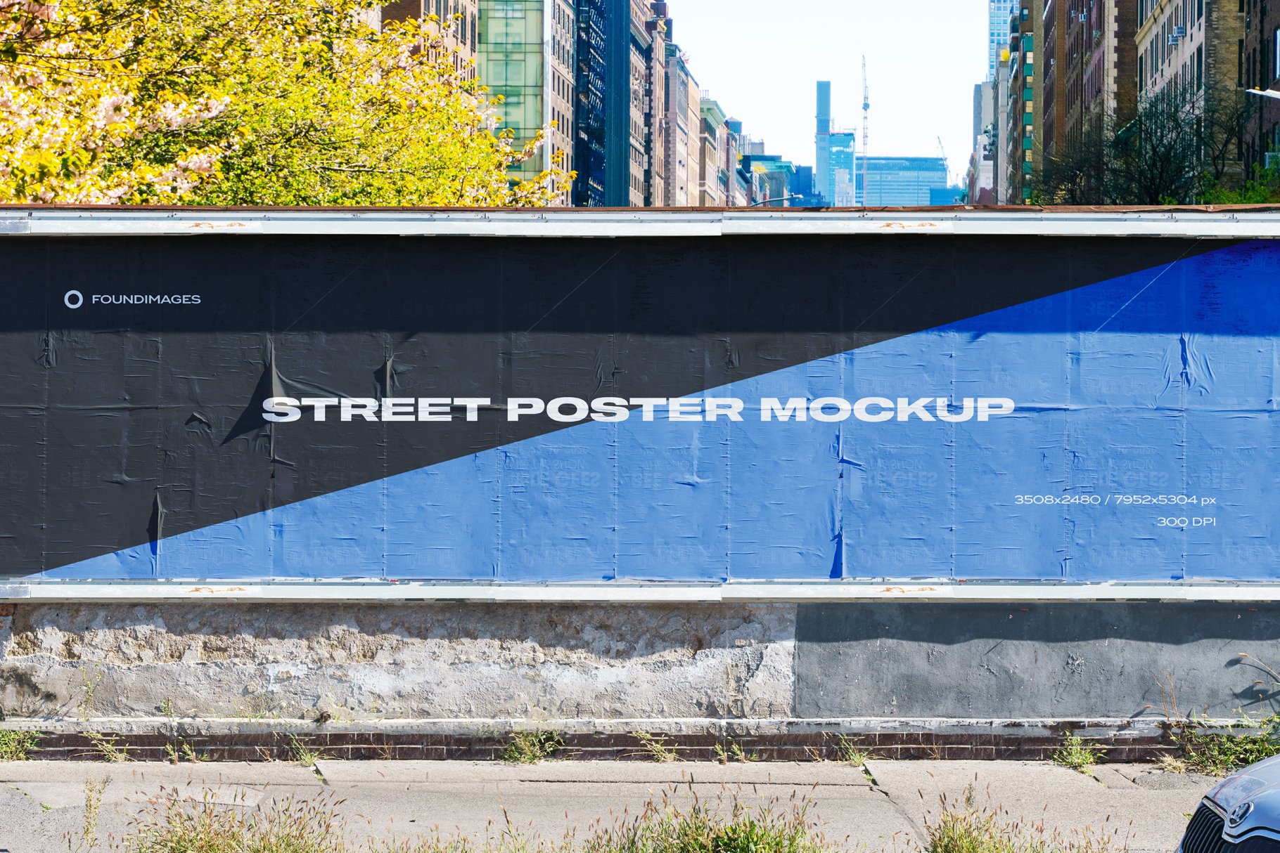 23款户外街头商场导视海报广告牌标语设计展示Ps贴图样机 Street Mockup Template Bundle Vol.1_img_2