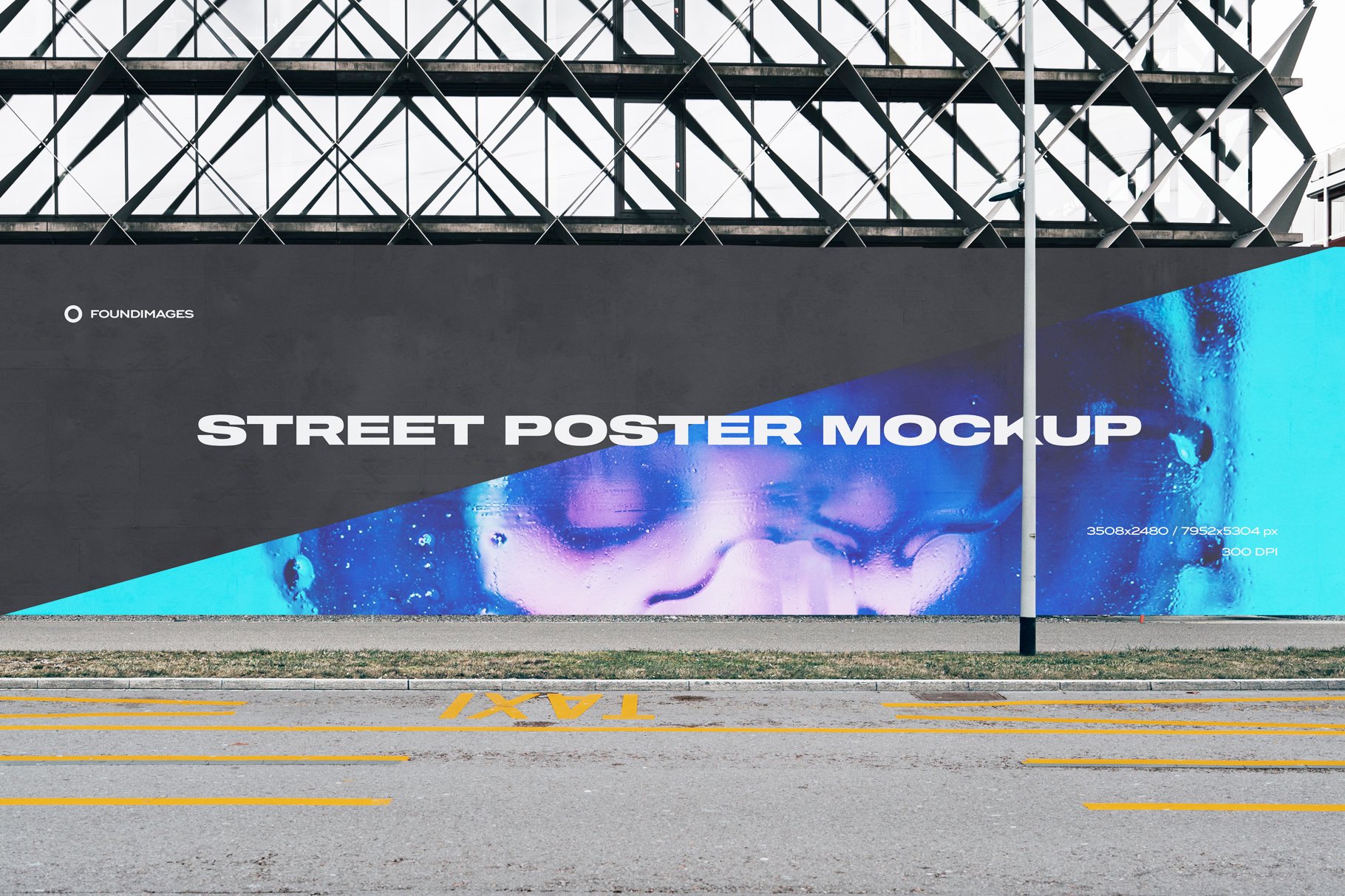 23款户外街头商场导视海报广告牌标语设计展示Ps贴图样机 Street Mockup Template Bundle Vol.1_img_2