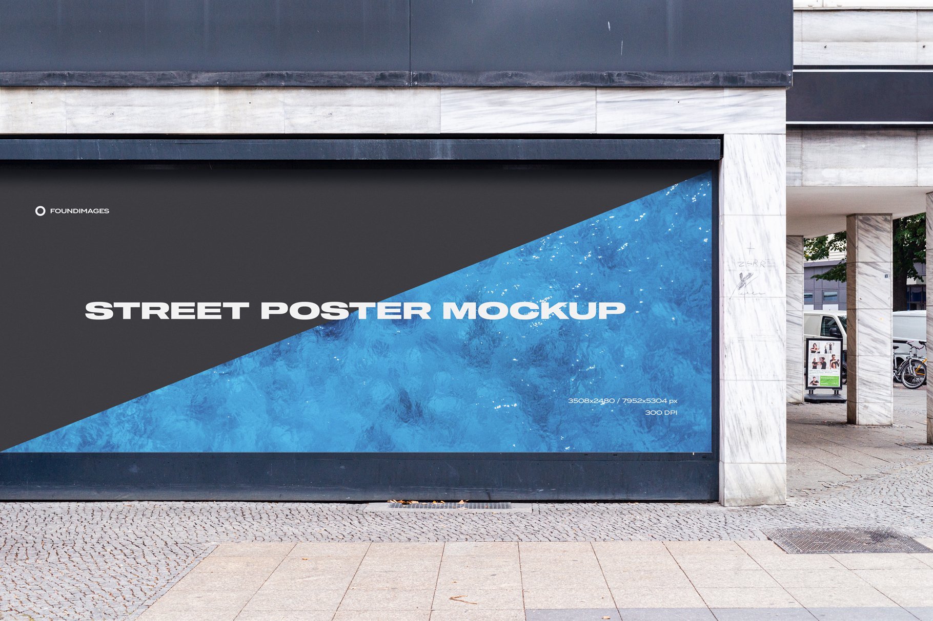 23款户外街头商场导视海报广告牌标语设计展示Ps贴图样机 Street Mockup Template Bundle Vol.1_img_2