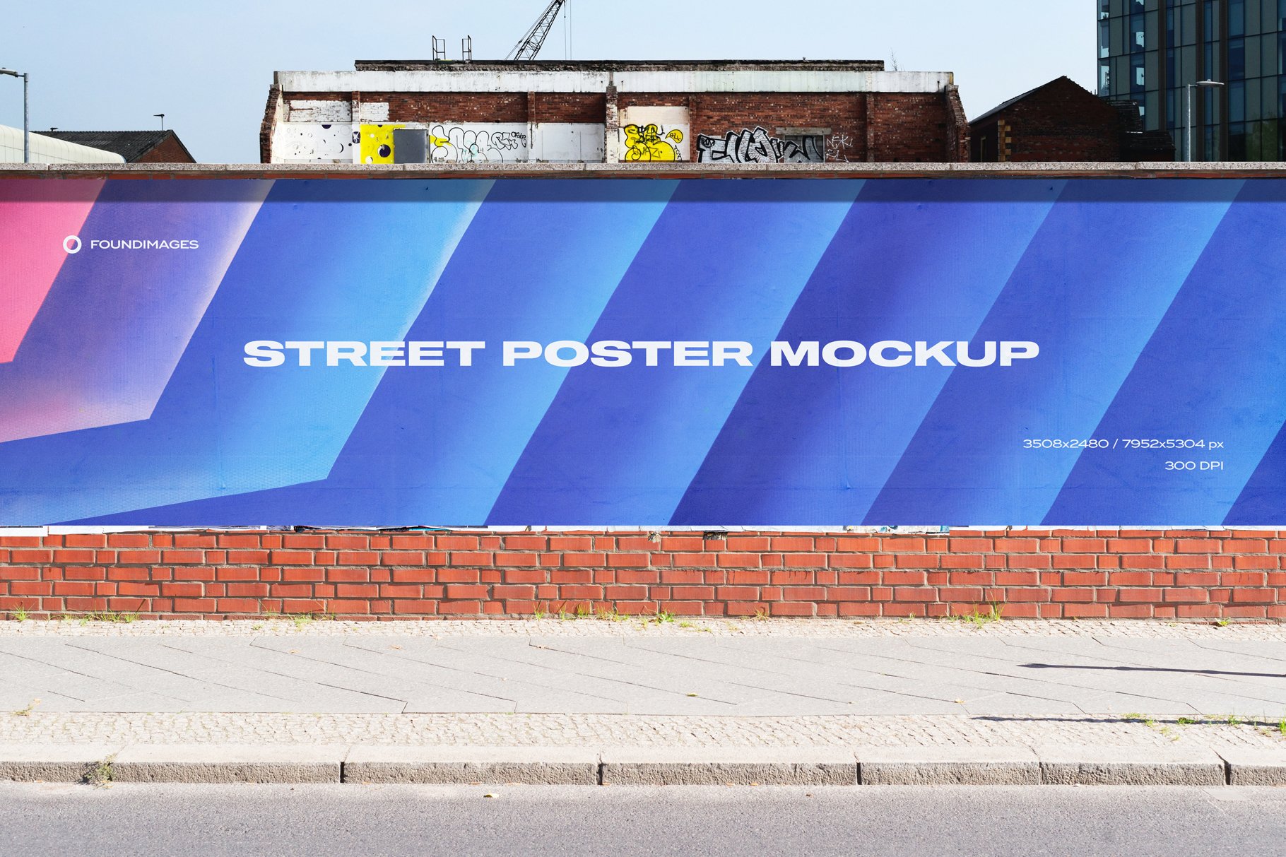 23款户外街头商场导视海报广告牌标语设计展示Ps贴图样机 Street Mockup Template Bundle Vol.1_img_2