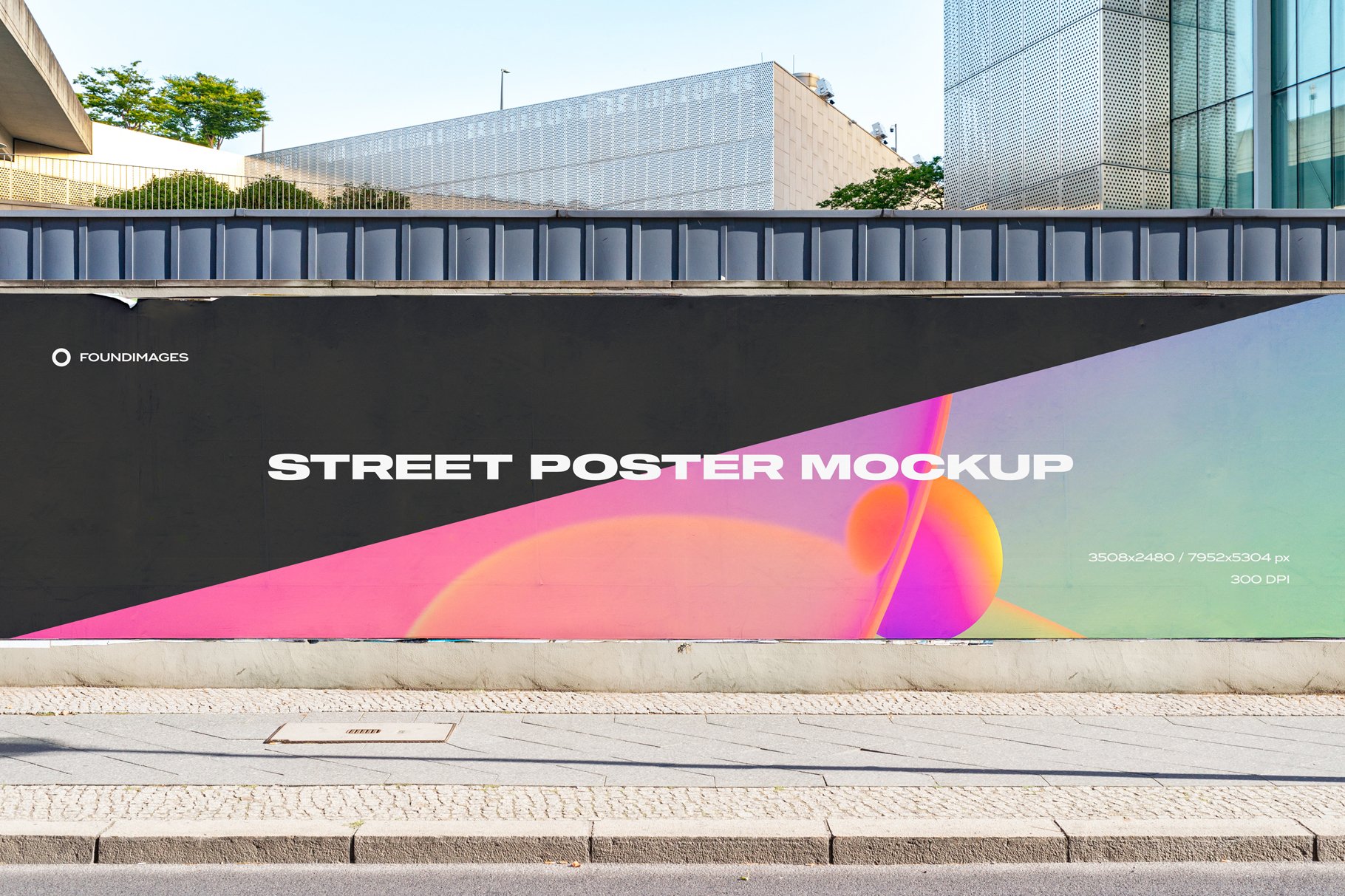 23款户外街头商场导视海报广告牌标语设计展示Ps贴图样机 Street Mockup Template Bundle Vol.1_img_2