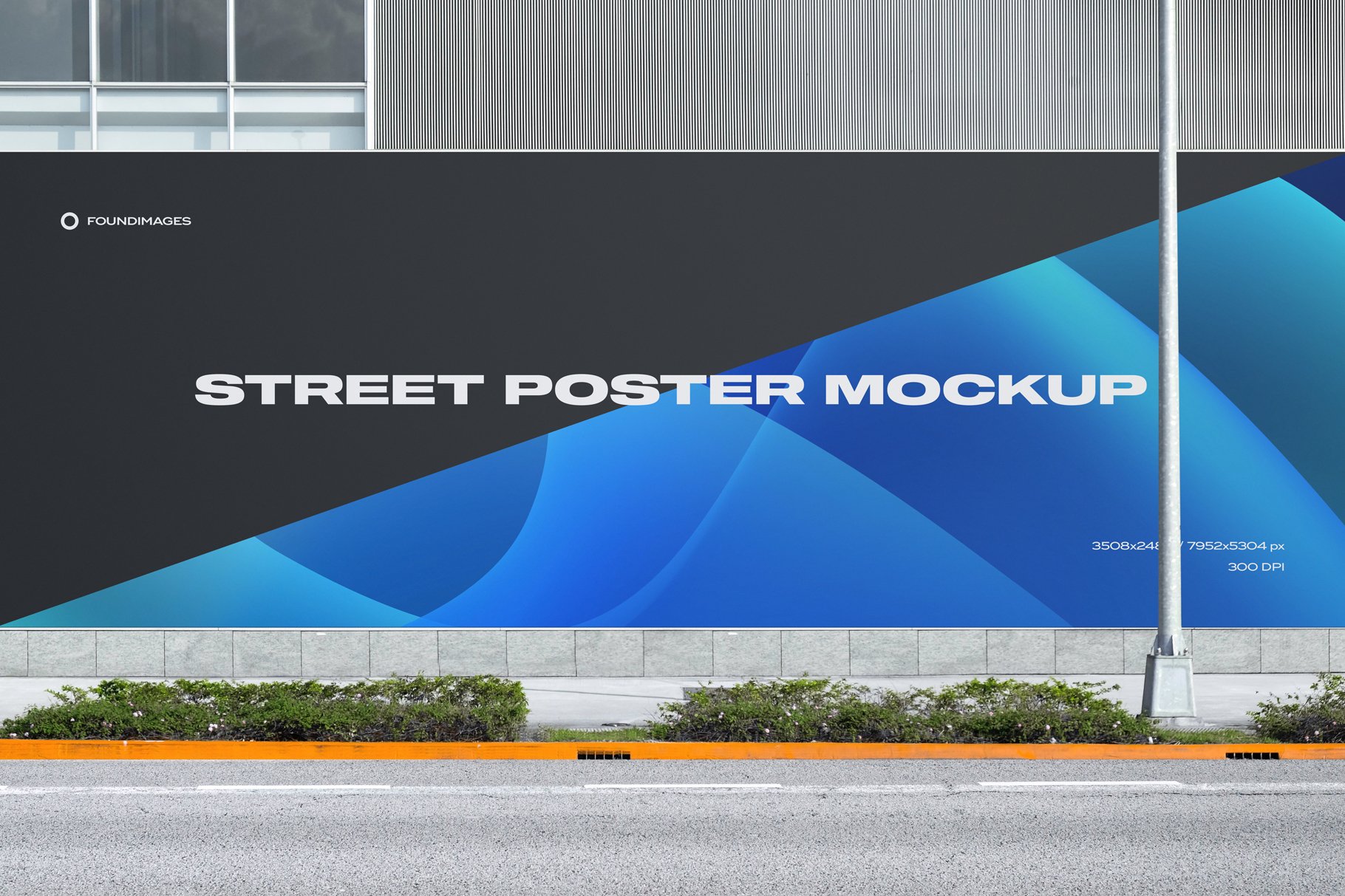 23款户外街头商场导视海报广告牌标语设计展示Ps贴图样机 Street Mockup Template Bundle Vol.1_img_2