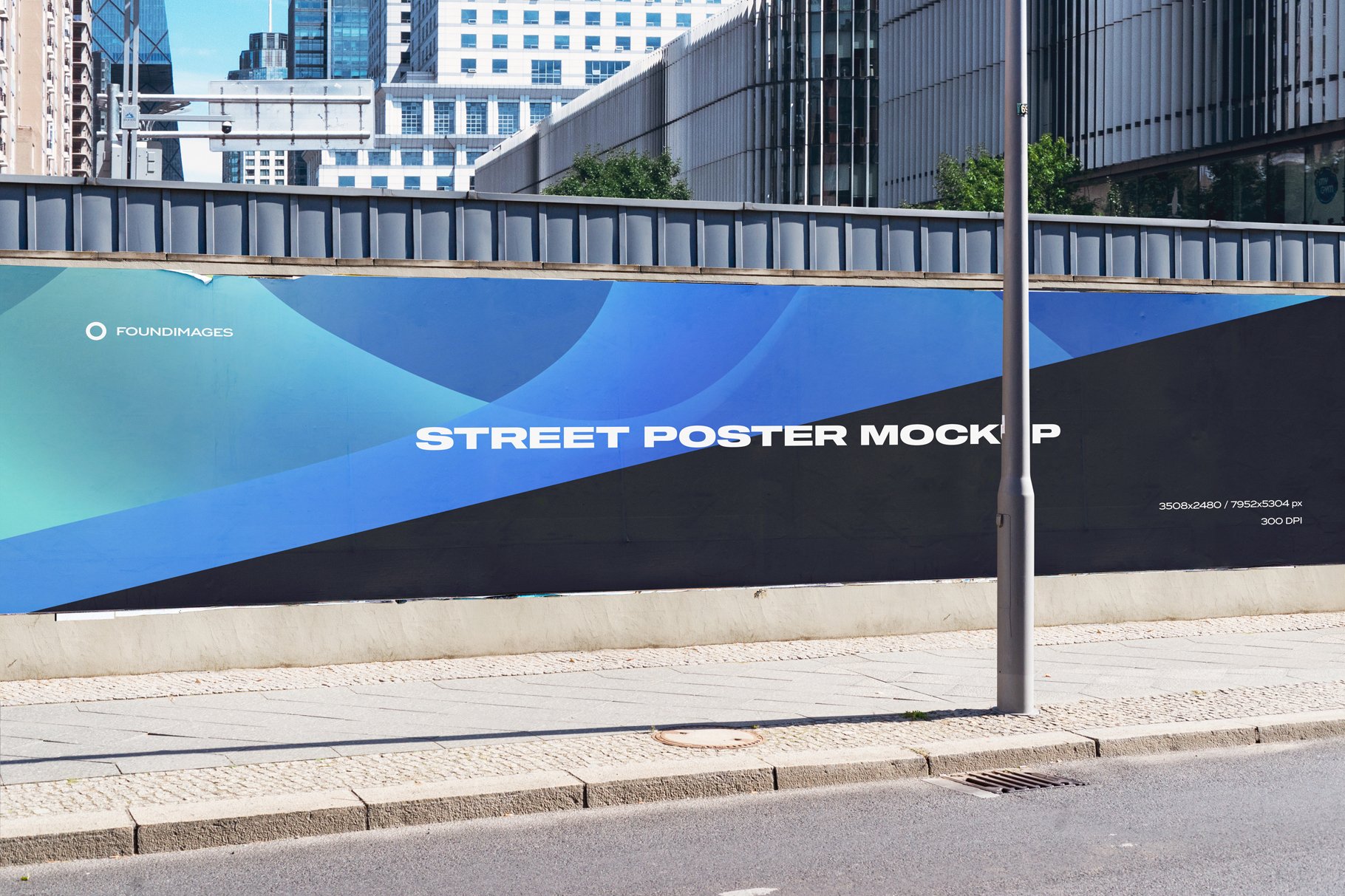 23款户外街头商场导视海报广告牌标语设计展示Ps贴图样机 Street Mockup Template Bundle Vol.1_img_2