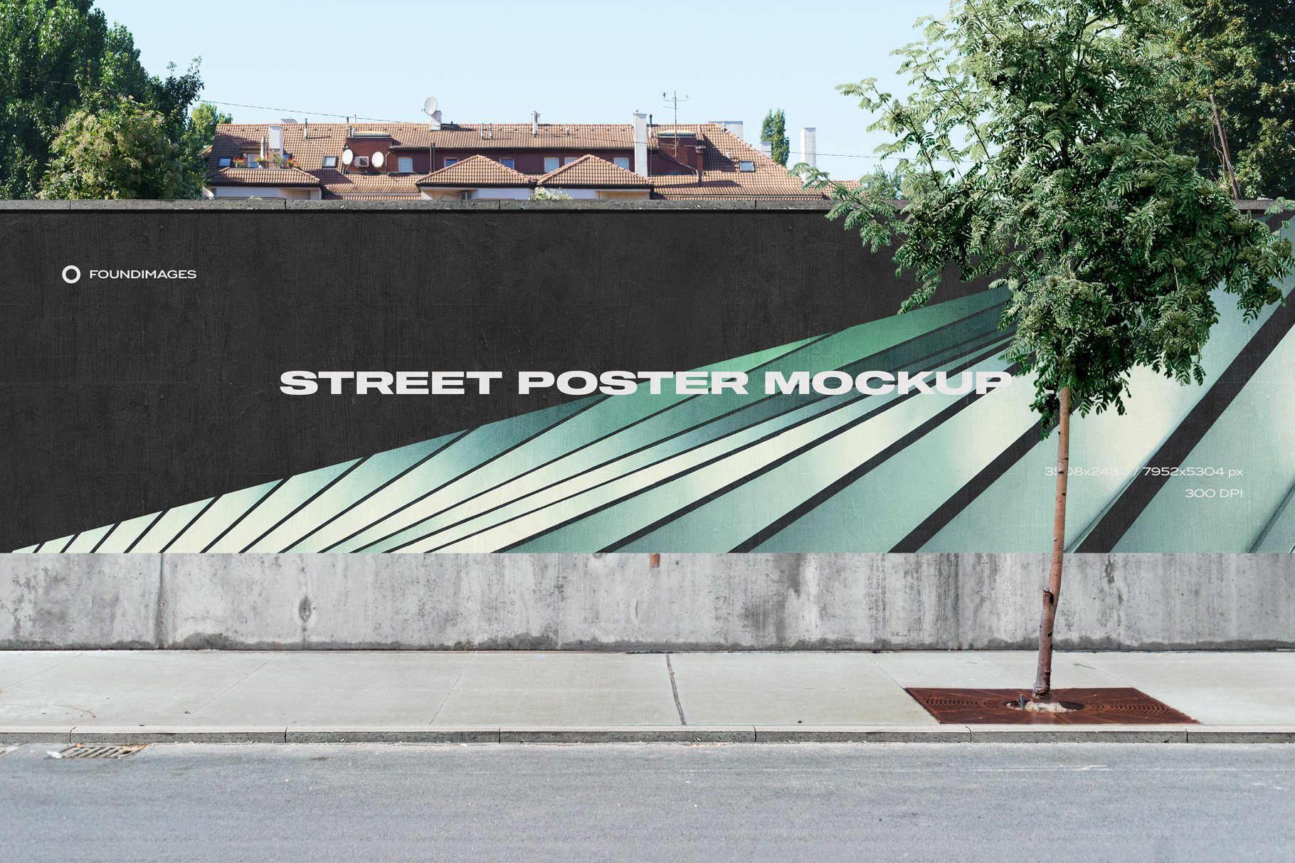 23款户外街头商场导视海报广告牌标语设计展示Ps贴图样机 Street Mockup Template Bundle Vol.1_img_2