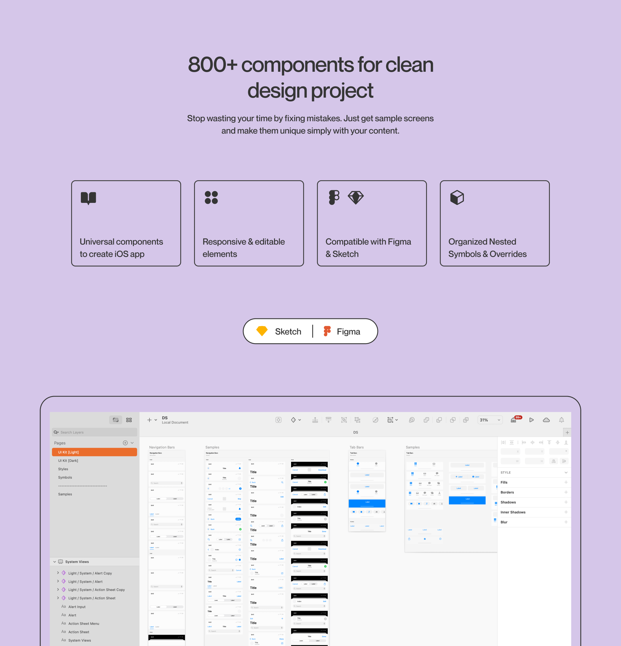 iOS应用程序设计规范设计系统UI Kit模板 Design Cell iOS UI Kit_img_2