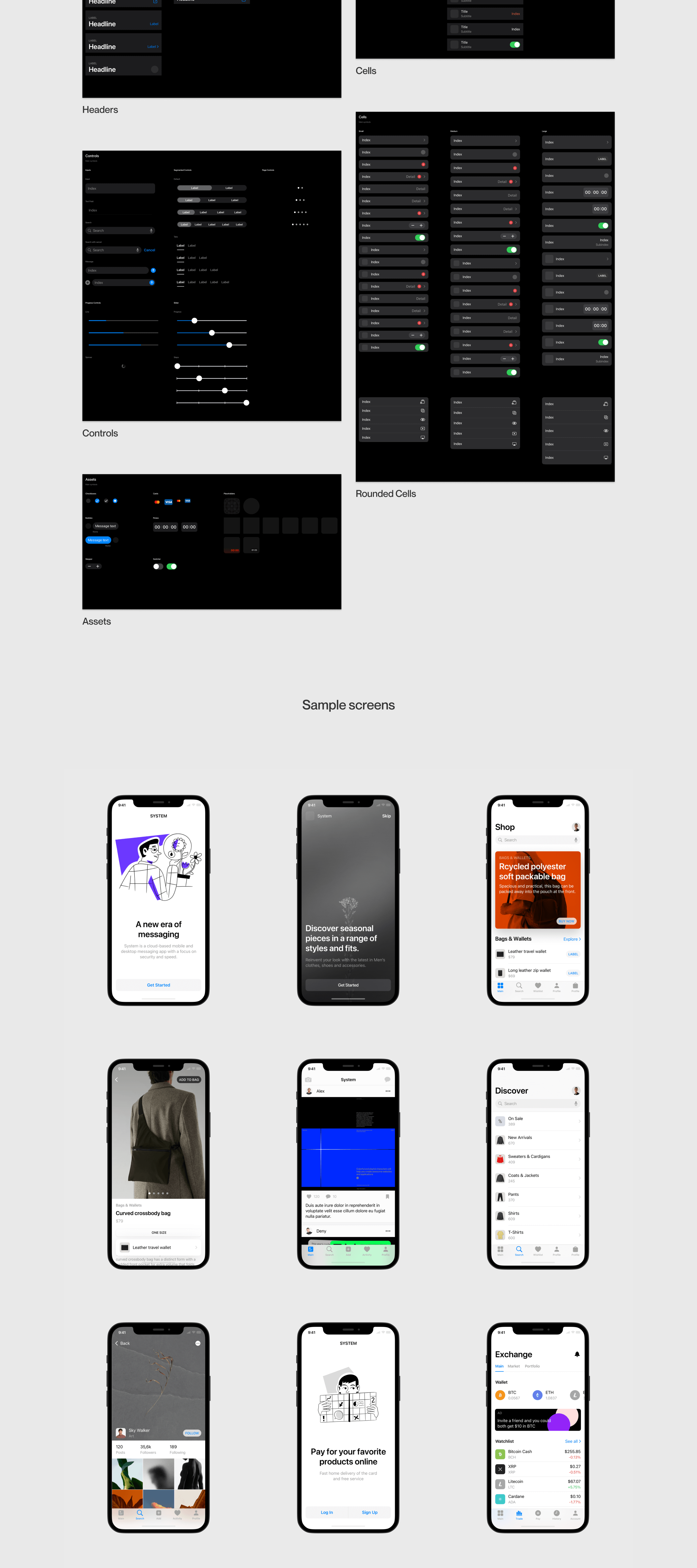 iOS应用程序设计规范设计系统UI Kit模板 Design Cell iOS UI Kit_img_2