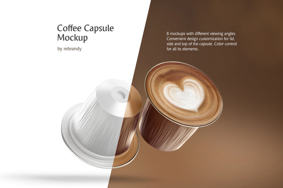 咖啡品牌设计咖啡胶囊包装盒设计贴图样机 Coffee Capsule Mockup_img_2