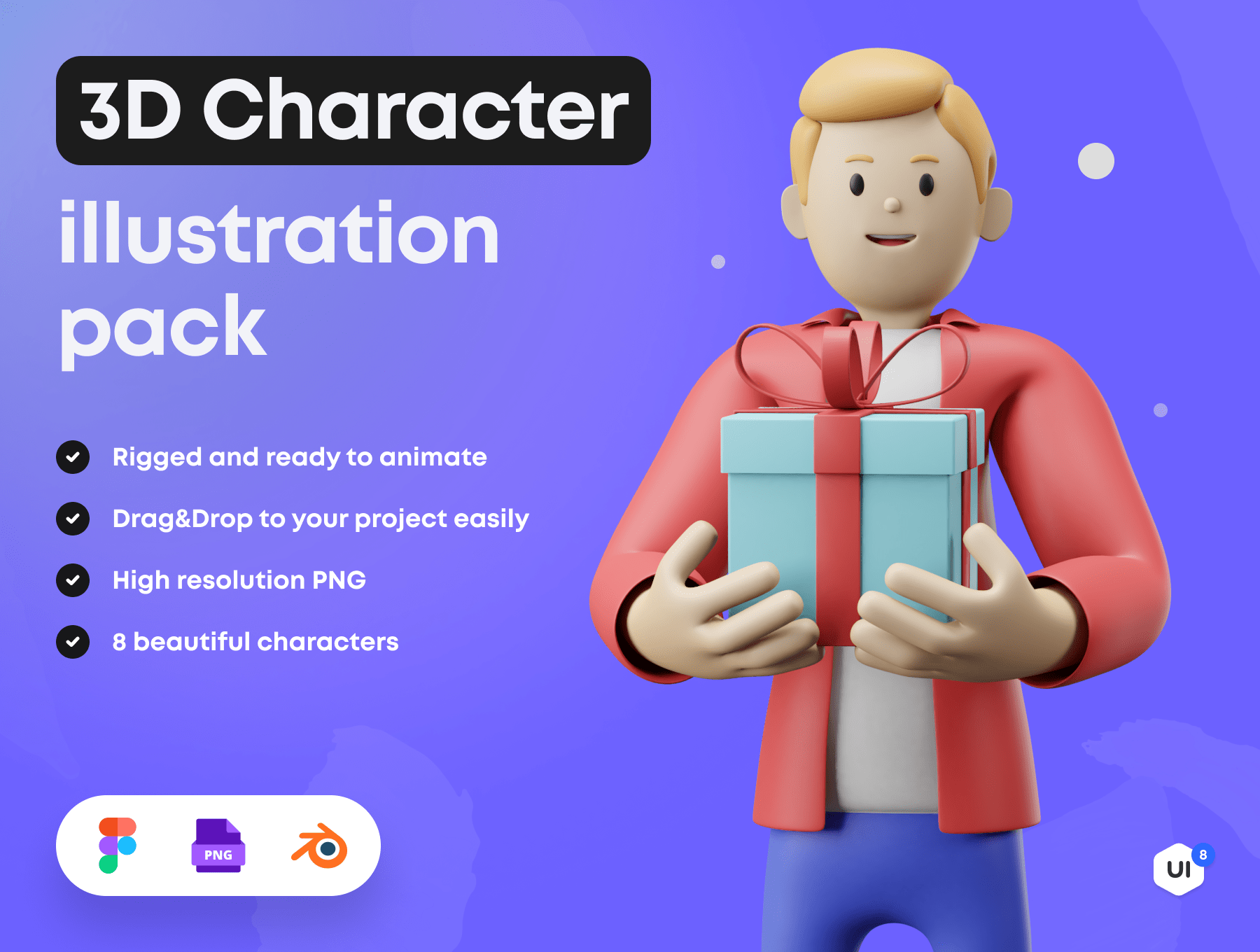 工作场景卡通3D人物角色插图包 3D Illustration Character Pack_img_2