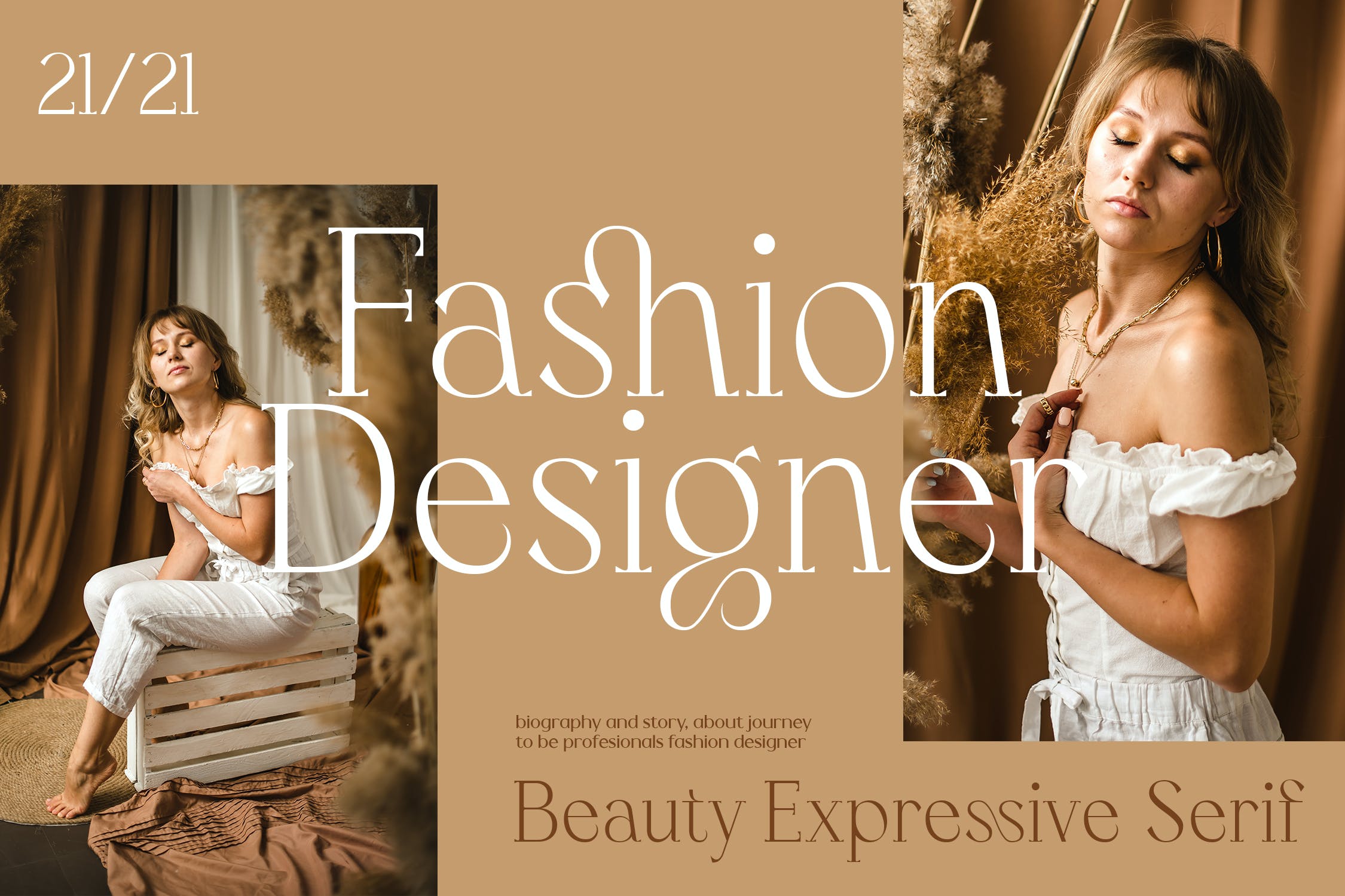 时尚优雅品牌杂志标志设计衬线英文字体 Angle Coast - Elegant Beauty Expressive Serif Font_img_2