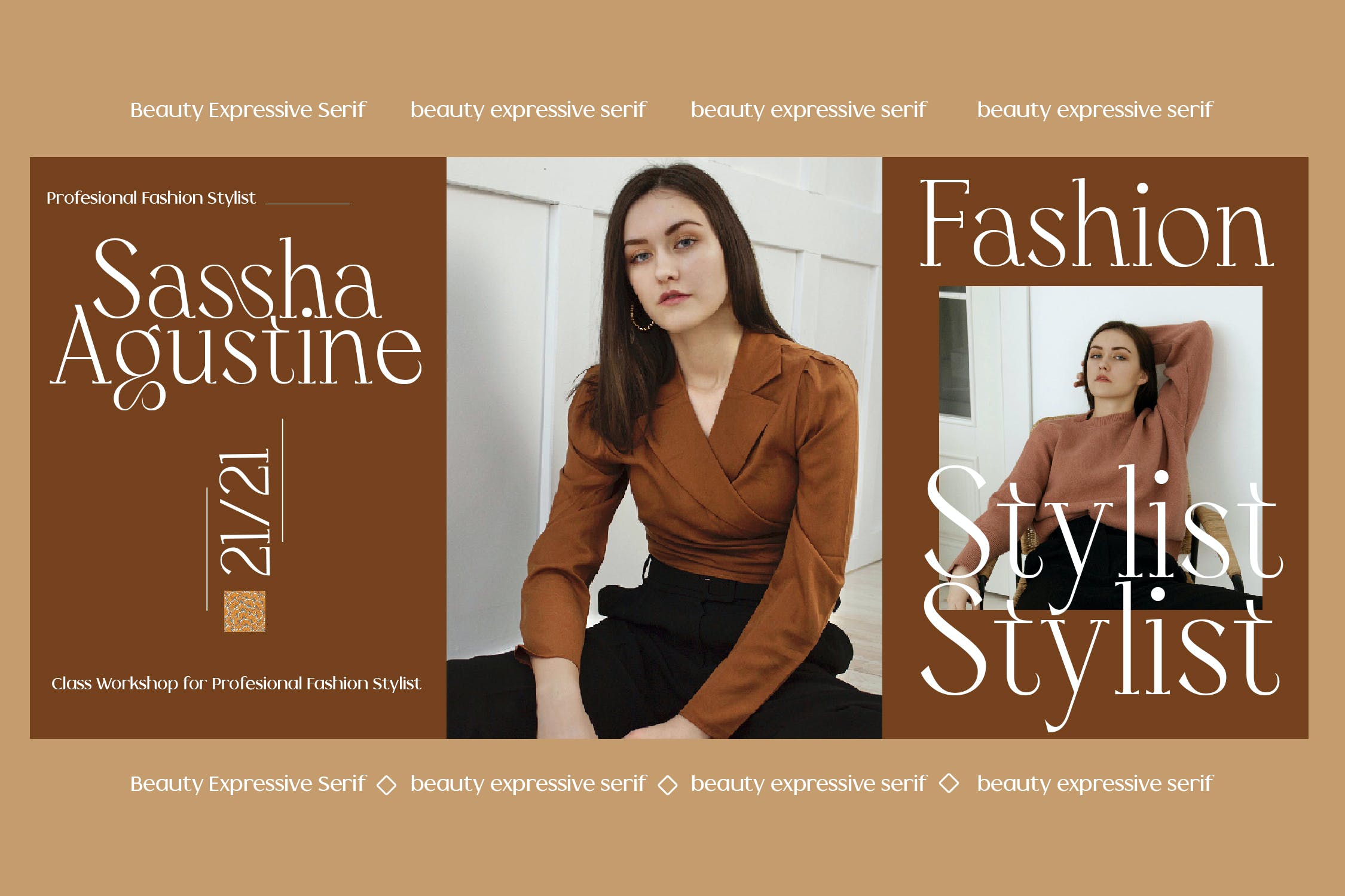 时尚优雅品牌杂志标志设计衬线英文字体 Angle Coast - Elegant Beauty Expressive Serif Font_img_2