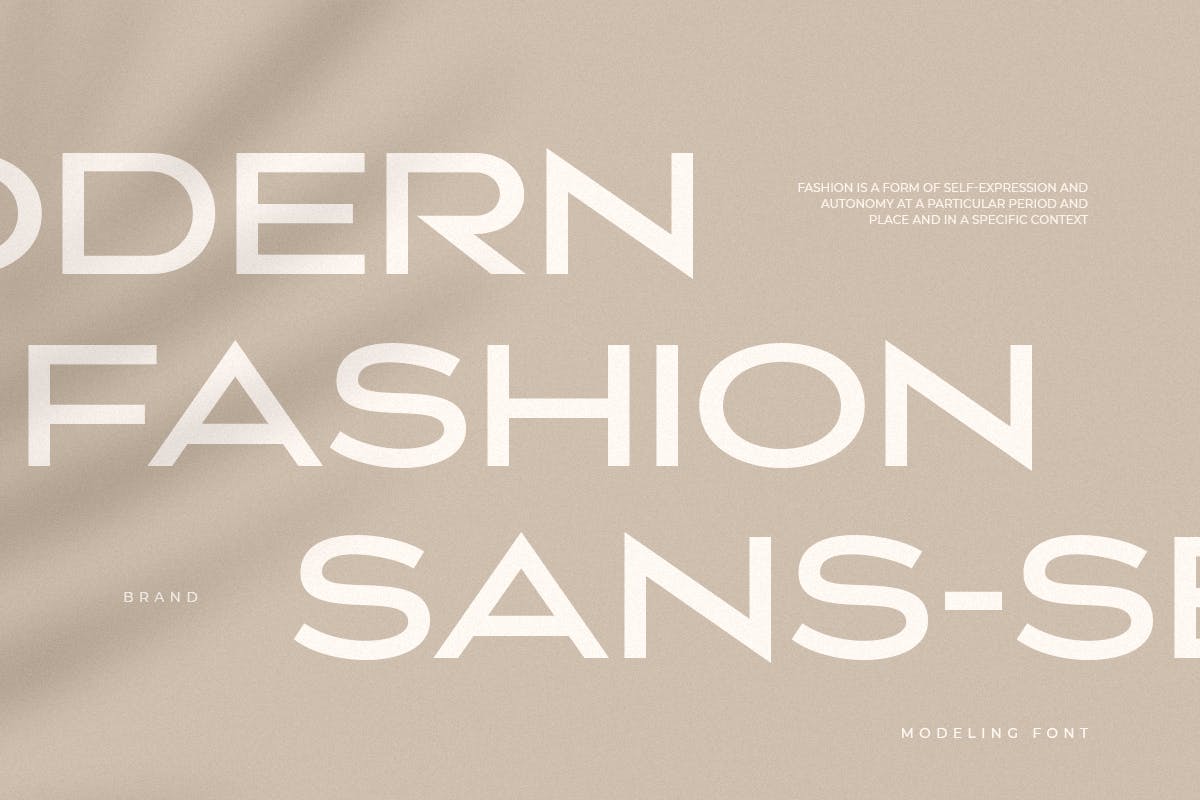 现代时尚品牌标识标志设计无衬线英文字体 Modeling - Modern Fashion Sans Serif_img_2