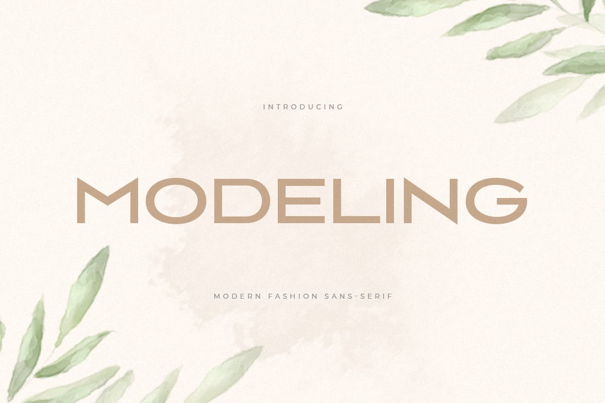 现代时尚品牌标识标志设计无衬线英文字体 Modeling - Modern Fashion Sans Serif_img_2