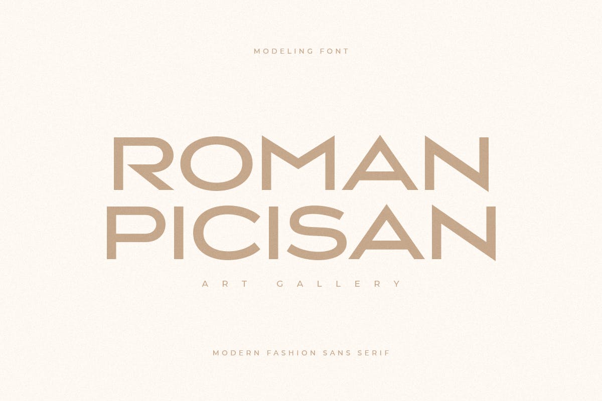 现代时尚品牌标识标志设计无衬线英文字体 Modeling - Modern Fashion Sans Serif_img_2