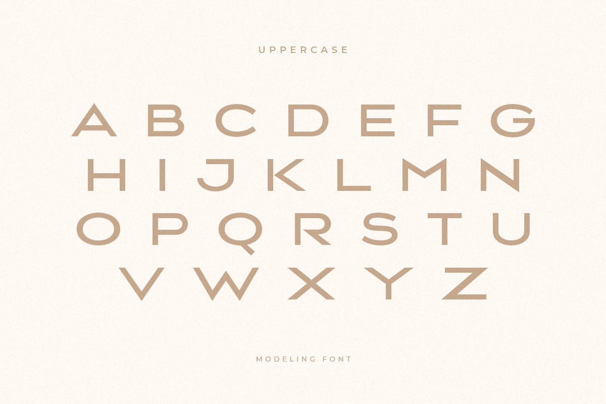 现代时尚品牌标识标志设计无衬线英文字体 Modeling - Modern Fashion Sans Serif_img_2