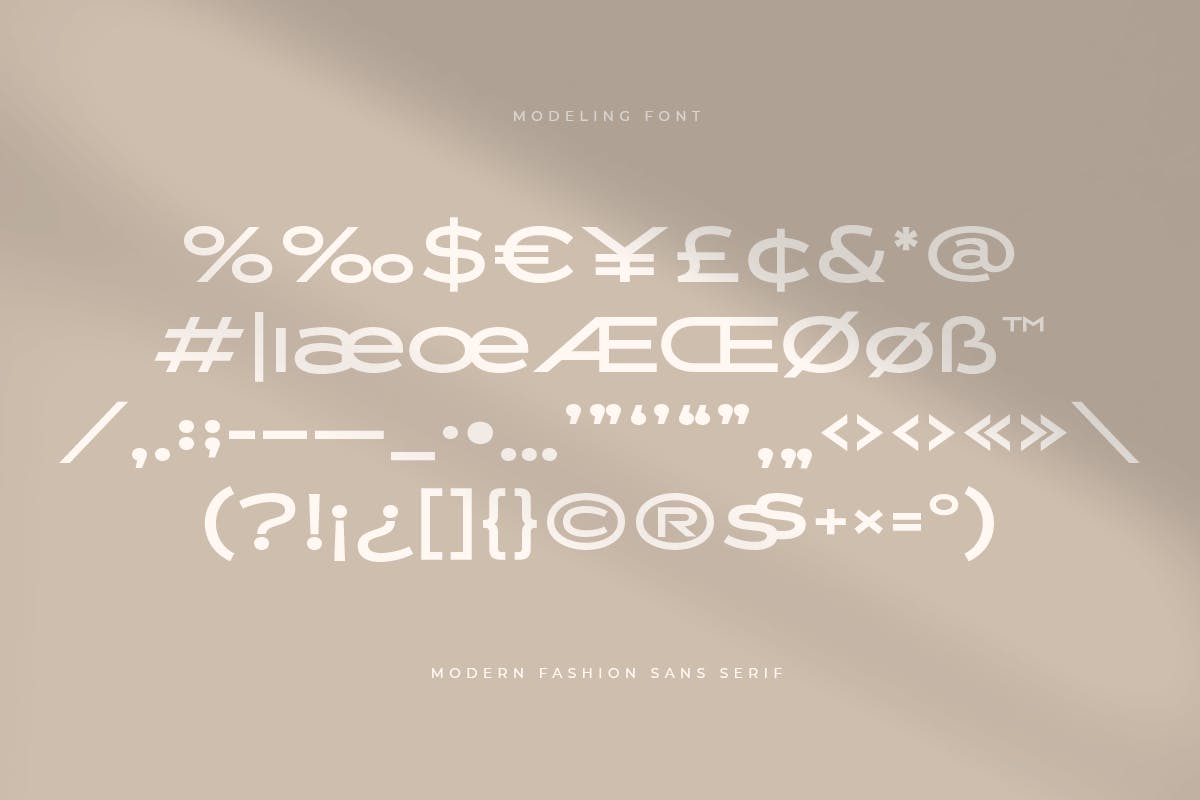 现代时尚品牌标识标志设计无衬线英文字体 Modeling - Modern Fashion Sans Serif_img_2