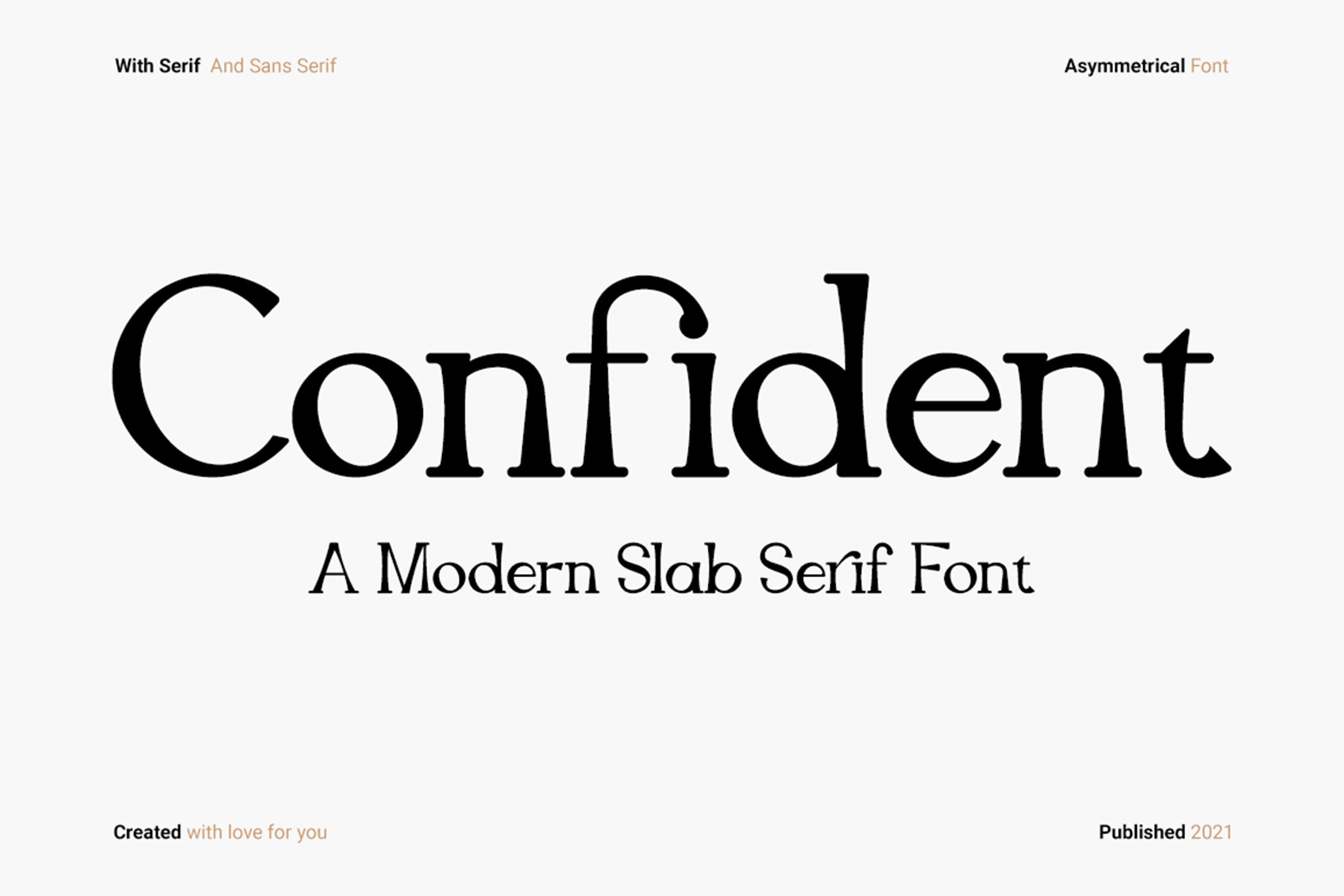 优雅杂志标识广告设计衬线英文字体 Confident - Slab Serif_img_2