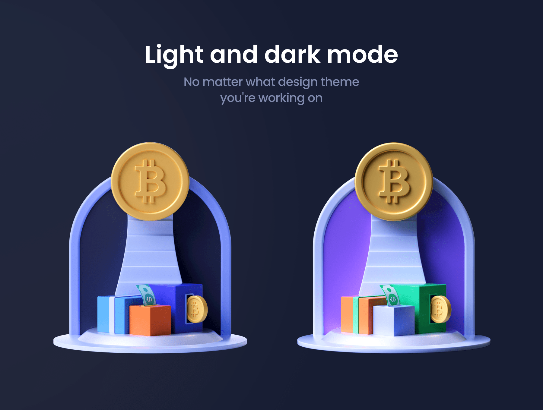 高品质加密货币主题3D图标设计素材 Ether - Crypto 3D Icon Set_img_2