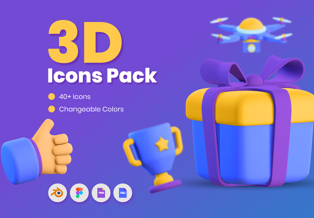 50款高级3D图标UI界面设计素材 50 3D Icons Pack_img_2