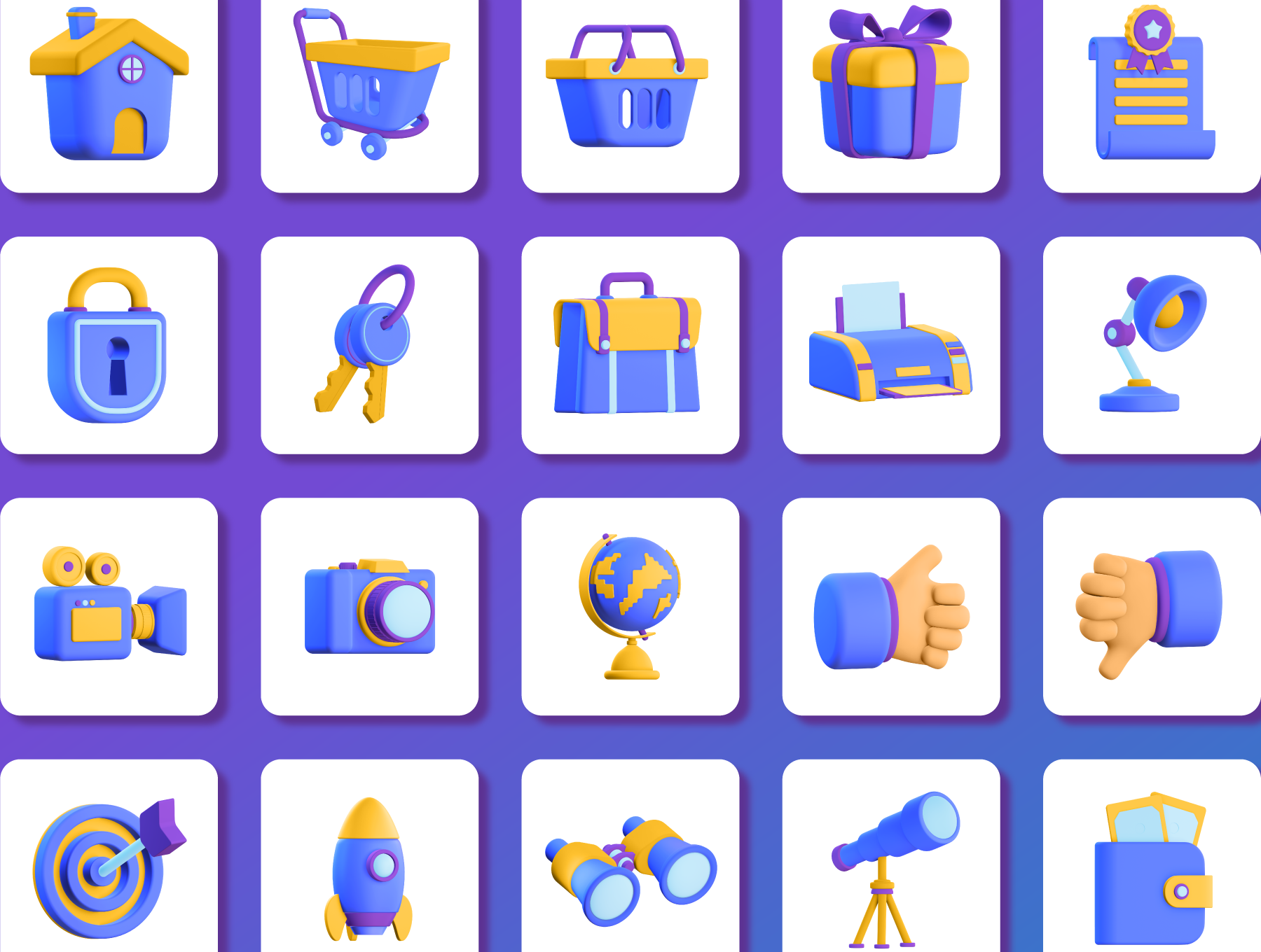 50款高级3D图标UI界面设计素材 50 3D Icons Pack_img_2