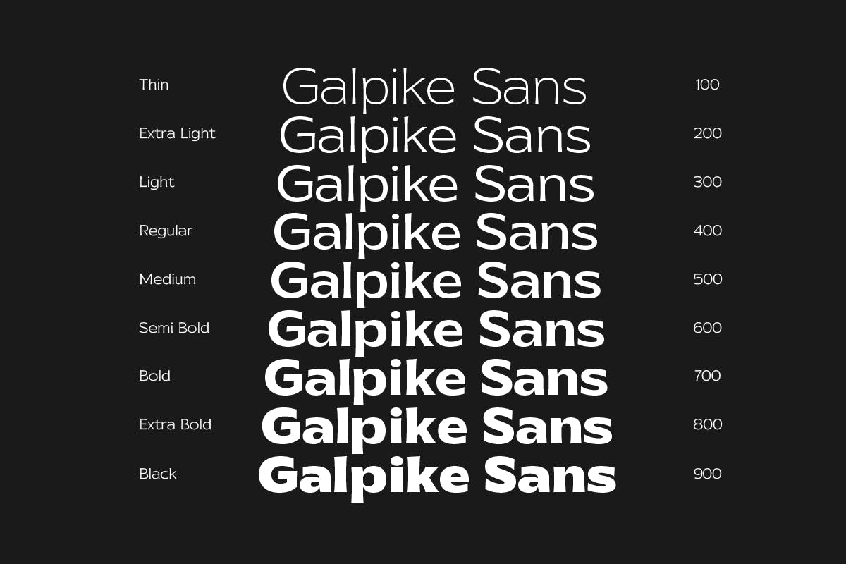 现代简约品牌杂志书籍设计无衬线英文字体 Galpike Sans_img_2