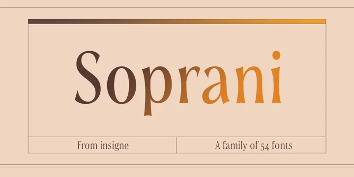 54款复古逆反差杂志海报标题徽标Logo设计衬线英文字体家族 Soprani Font Family_img_2