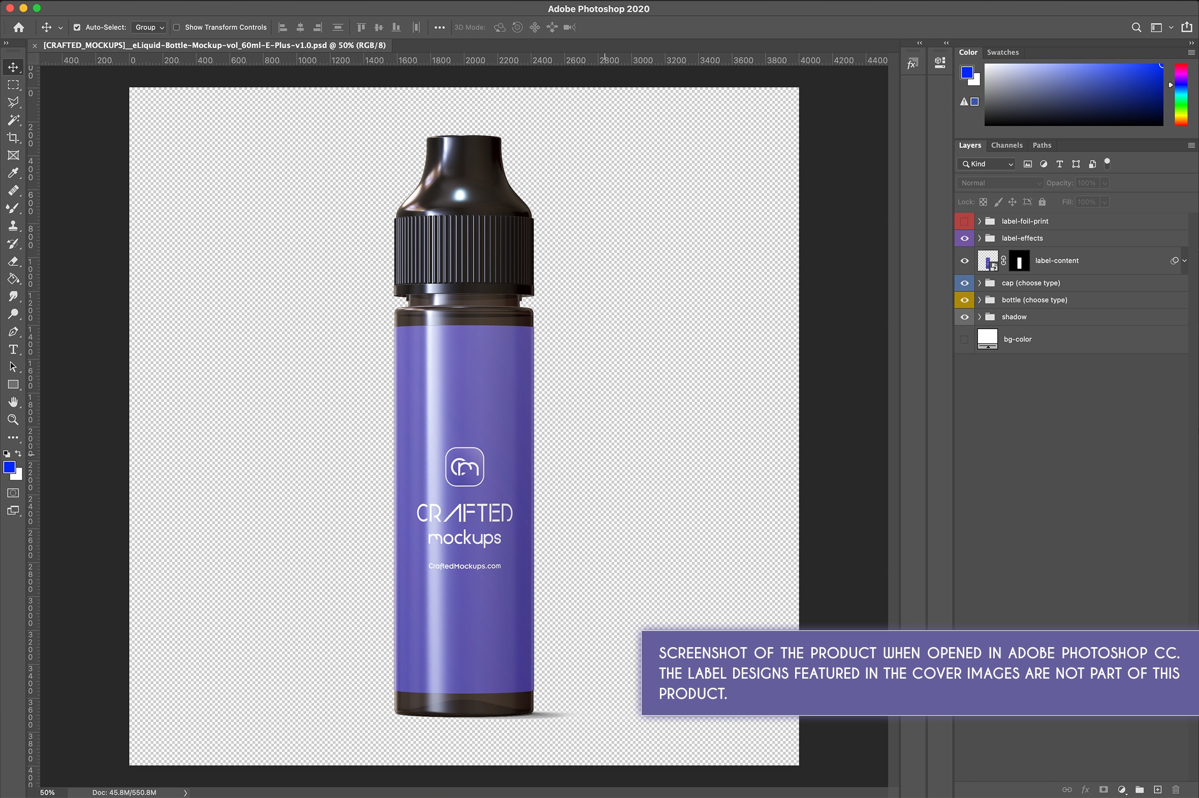 60毫升眼睛滴眼液药水包装瓶纸盒设计样机素材 eLiquid Bottle Mockup v. 60ml-E Plus_img_2