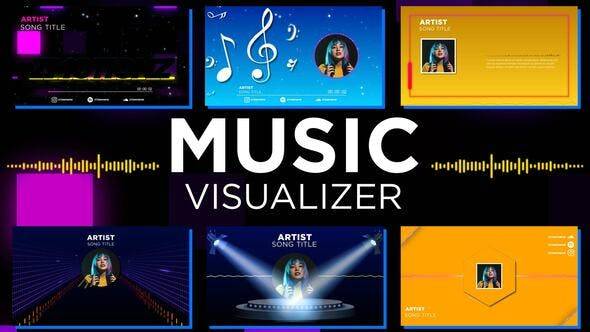 新潮Ins风黑胶波形摇滚音乐可视化包AE模板设计素材 Videohive - Music Visualizer Pack_img_3