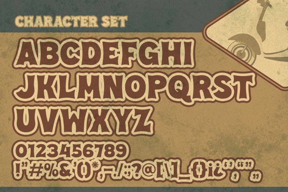 复古品牌标识徽标logo设计衬线英文字体 Vespalogy - Authentic Display Vintage_img_2