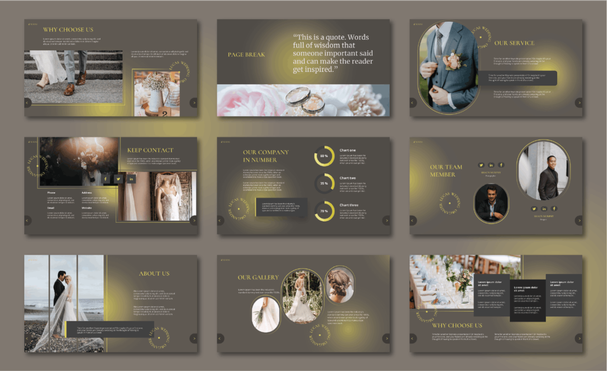 时尚婚礼营销策划演示文稿设计ppt+keynote模板 Wedding Organizer ppt+Keynote Templates_img_2