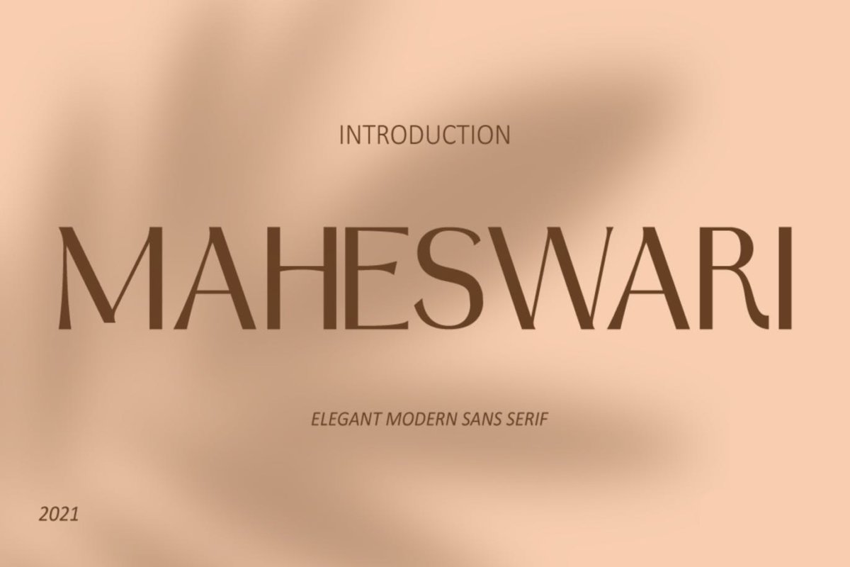 优雅标题标识徽标logo设计无衬线英文字体 Maheswari Elegant Font MS_img_2