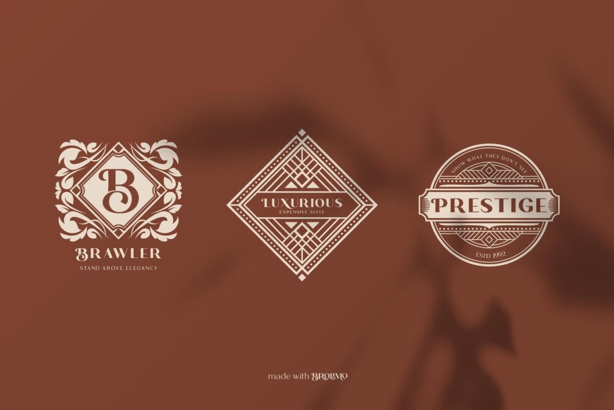 优雅奢华杂志海报徽标logo设计衬线英文字体 Bromilo Typeface_img_2