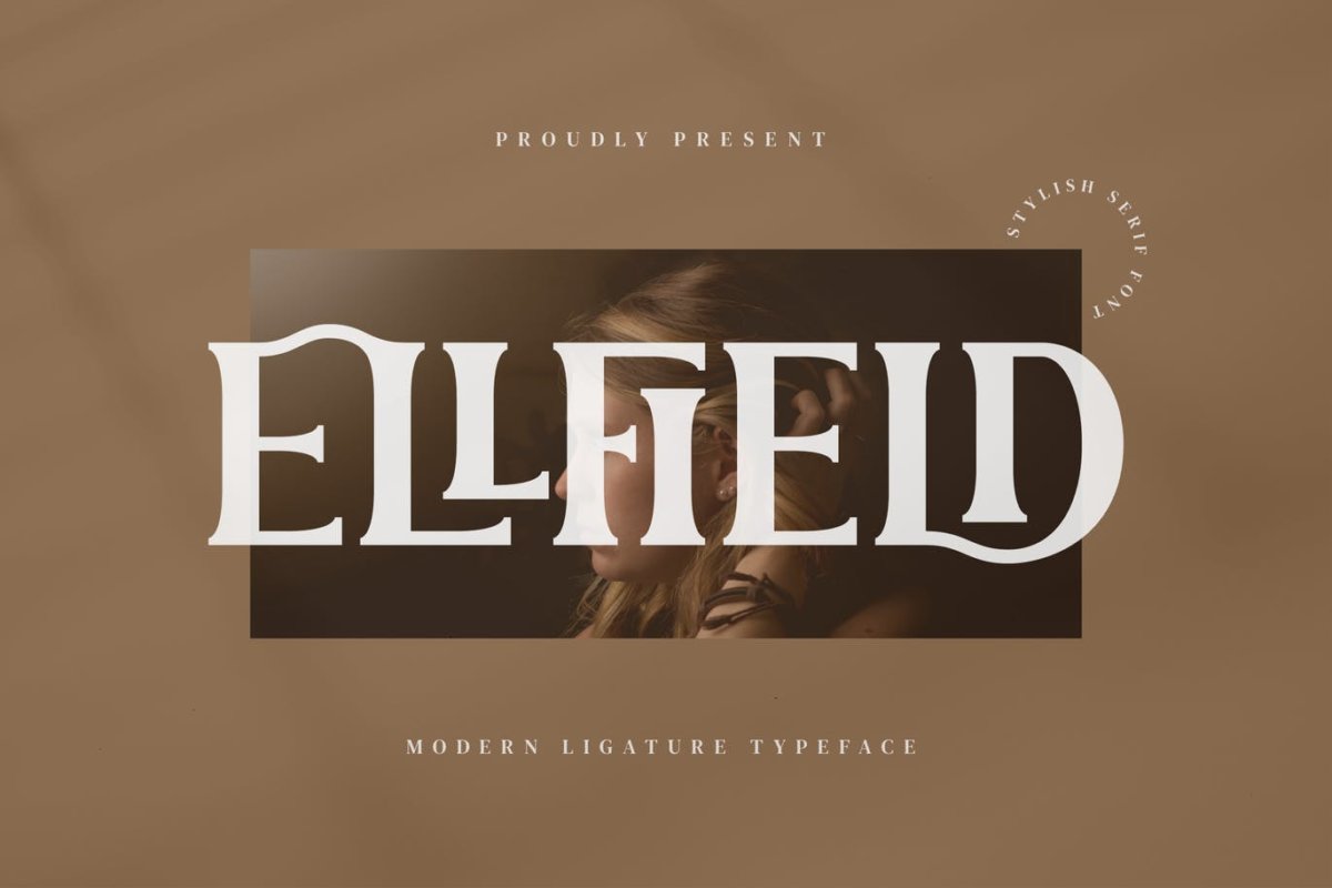 现代品牌标识标志设计衬线英文字体 ELLFIELD_img_2