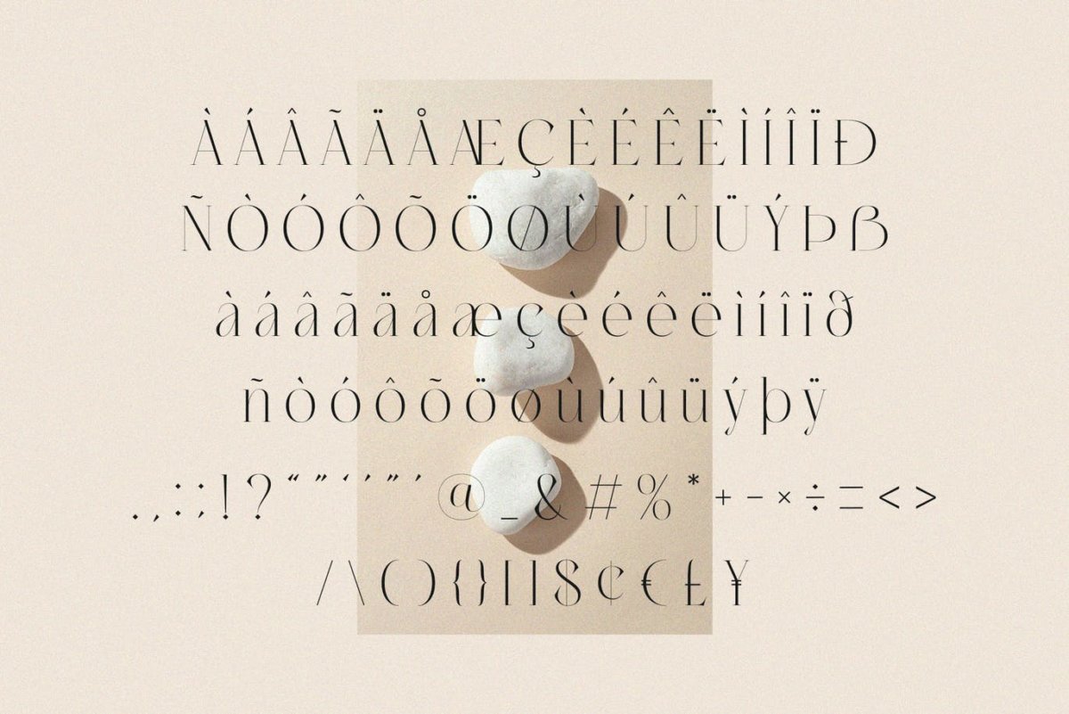 优雅杂志品牌徽标logo设计衬线英文字体 Migasike - Stylish Ligature Serif_img_2