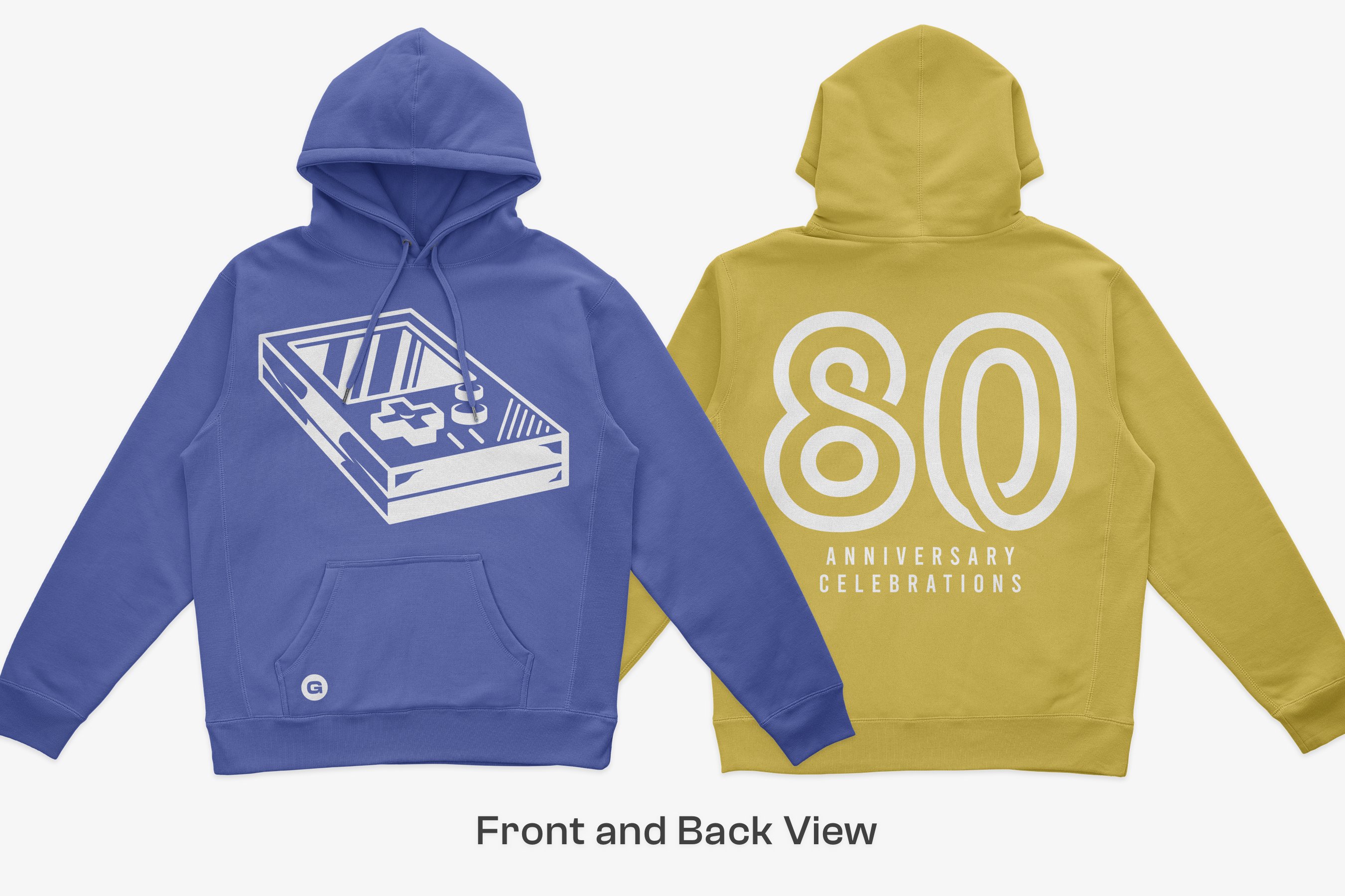 14个连衣帽卫衣服装设计Ps智能贴图样机模板 IND5000 Heavyweight Hoodie Mockups_img_2