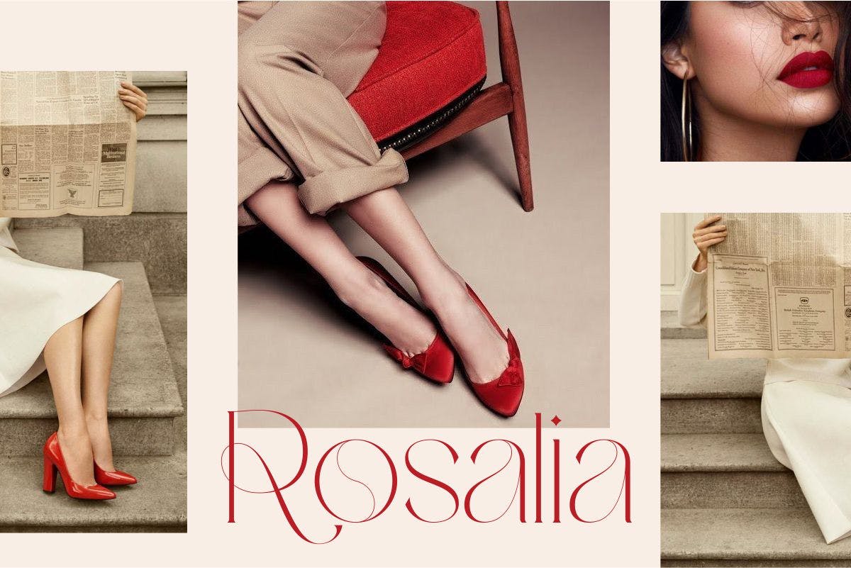 时尚海报品牌徽章设计衬线英文字体 Rosalia  Modern Stylish_img_2