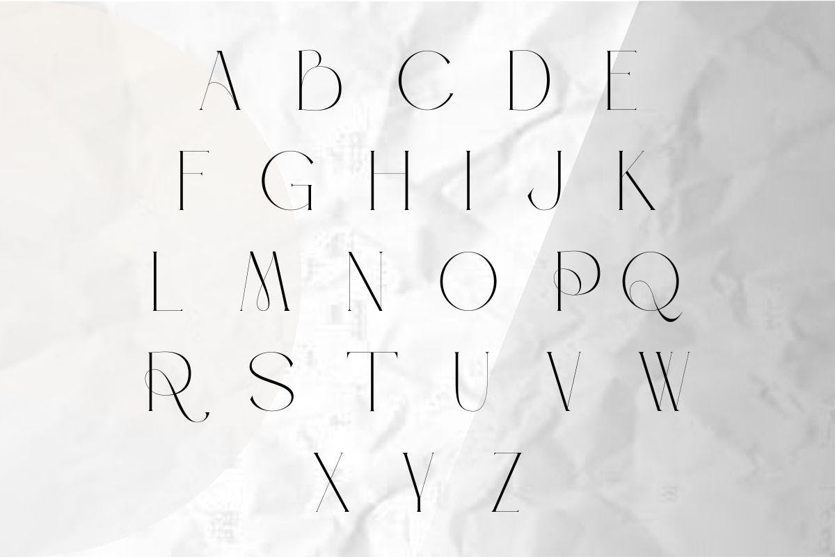 时尚海报品牌徽章设计衬线英文字体 Rosalia  Modern Stylish_img_2