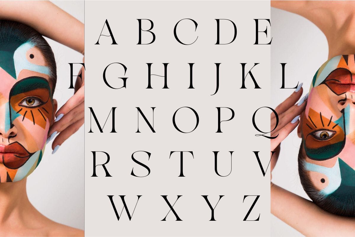 现代奢华品牌海报徽章设计衬线英文字体 Love Story Self Made  Modern Serif_img_2
