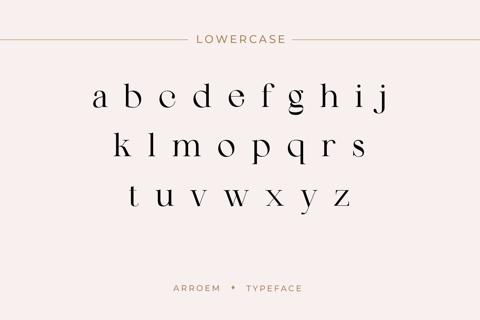 现代时尚杂志品牌徽标logo设计衬线英文字体 Arroem - Serif Display Font_img_2
