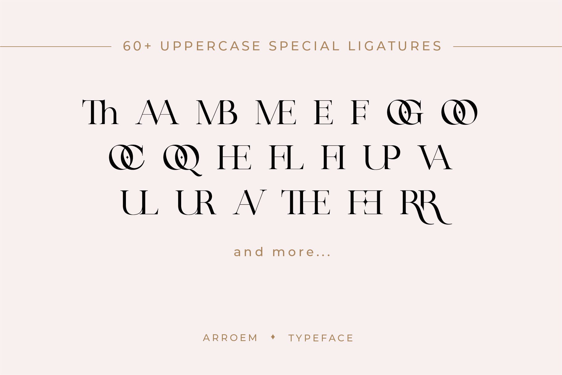 现代时尚杂志品牌徽标logo设计衬线英文字体 Arroem - Serif Display Font_img_2