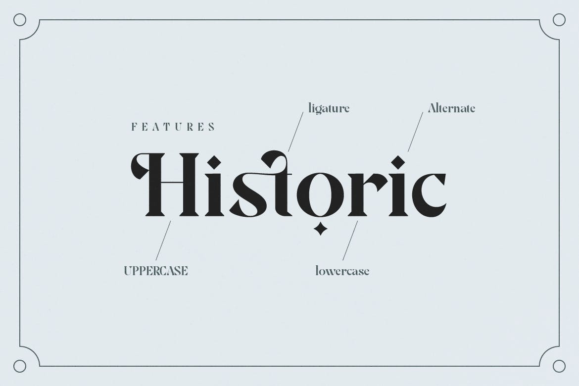 复古海报标题标签设计衬线英文字体 Modern Classic Serif Font_img_2