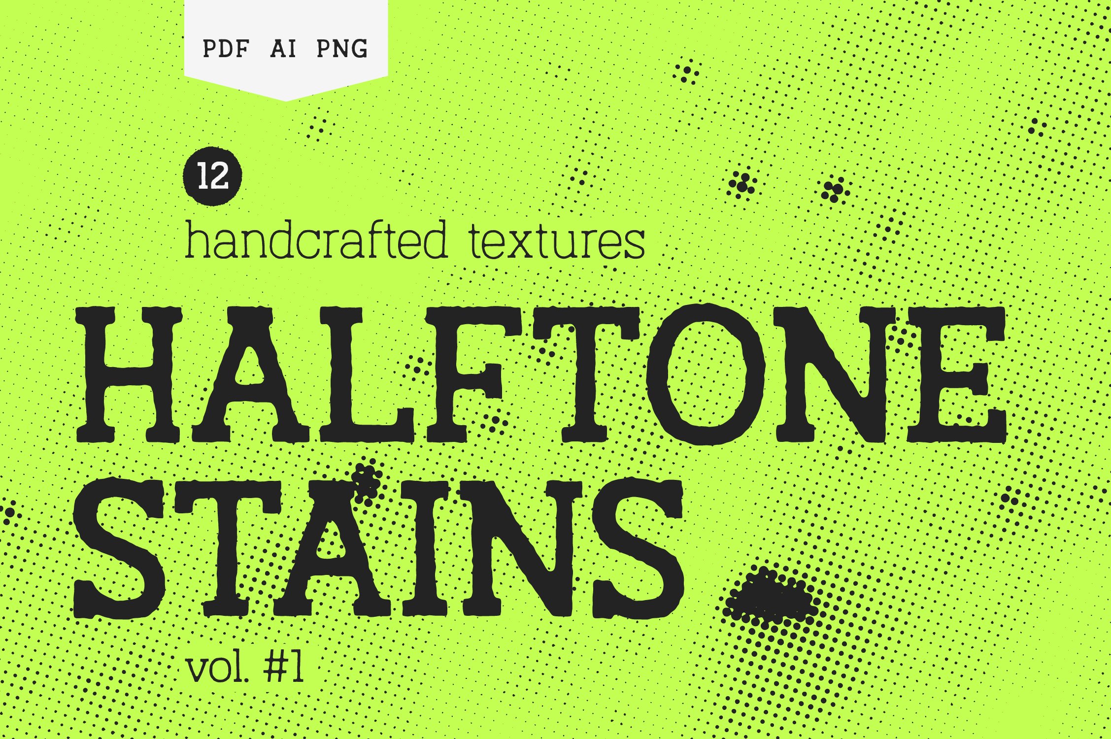 做旧半调点状污渍背景纹理矢量设计素材 Halftone Stains Vol.#1 Texture Pack_img_2