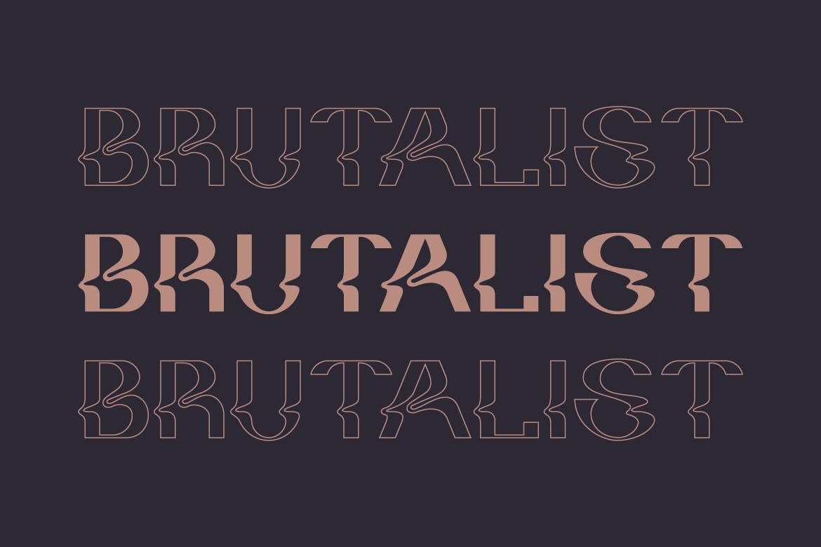 现代海报广告标签设计无衬线英文字体 Brutalism Font_img_2