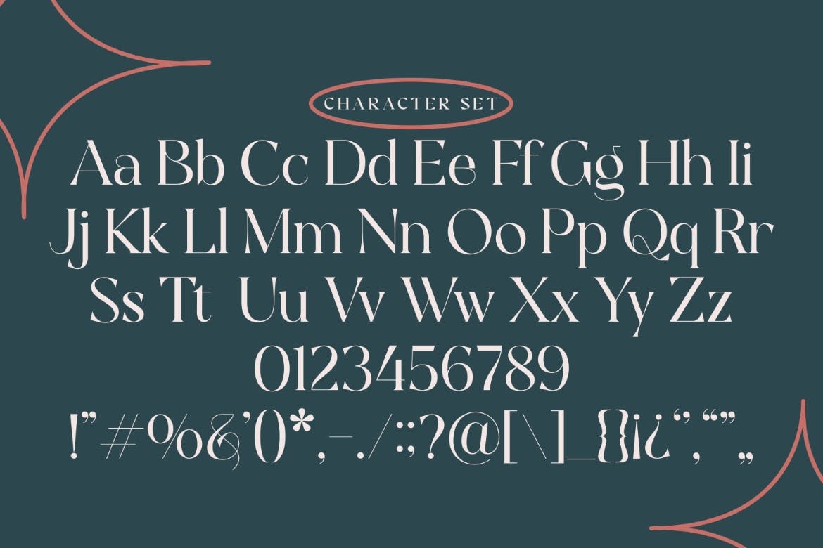 现代优雅标识包装徽标logo设计衬线英文字体 Belgietta - Ligature Display Serif_img_2