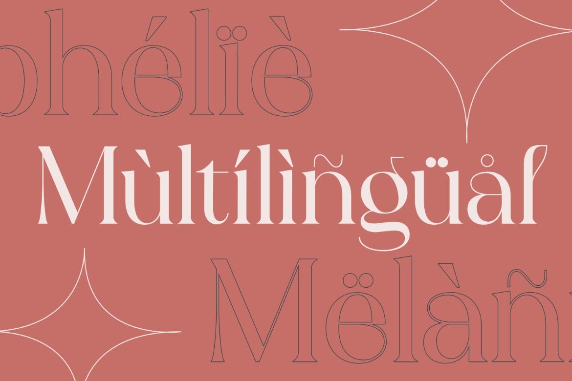 现代优雅标识包装徽标logo设计衬线英文字体 Belgietta - Ligature Display Serif_img_2