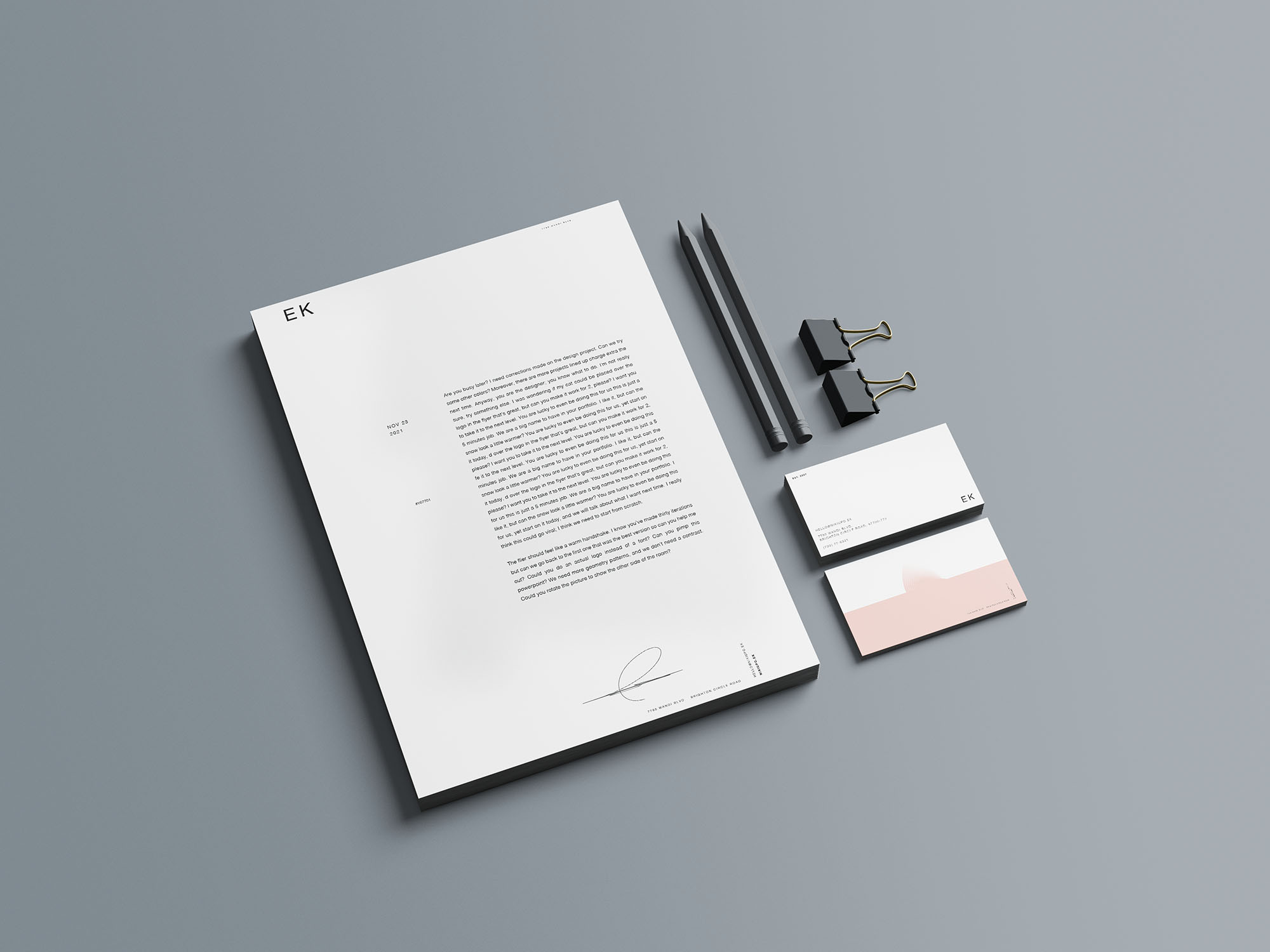 15款品牌标志VI设计办公用品展示贴图样机PSD模板素材 15 Stationery Branding Mockups_img_2