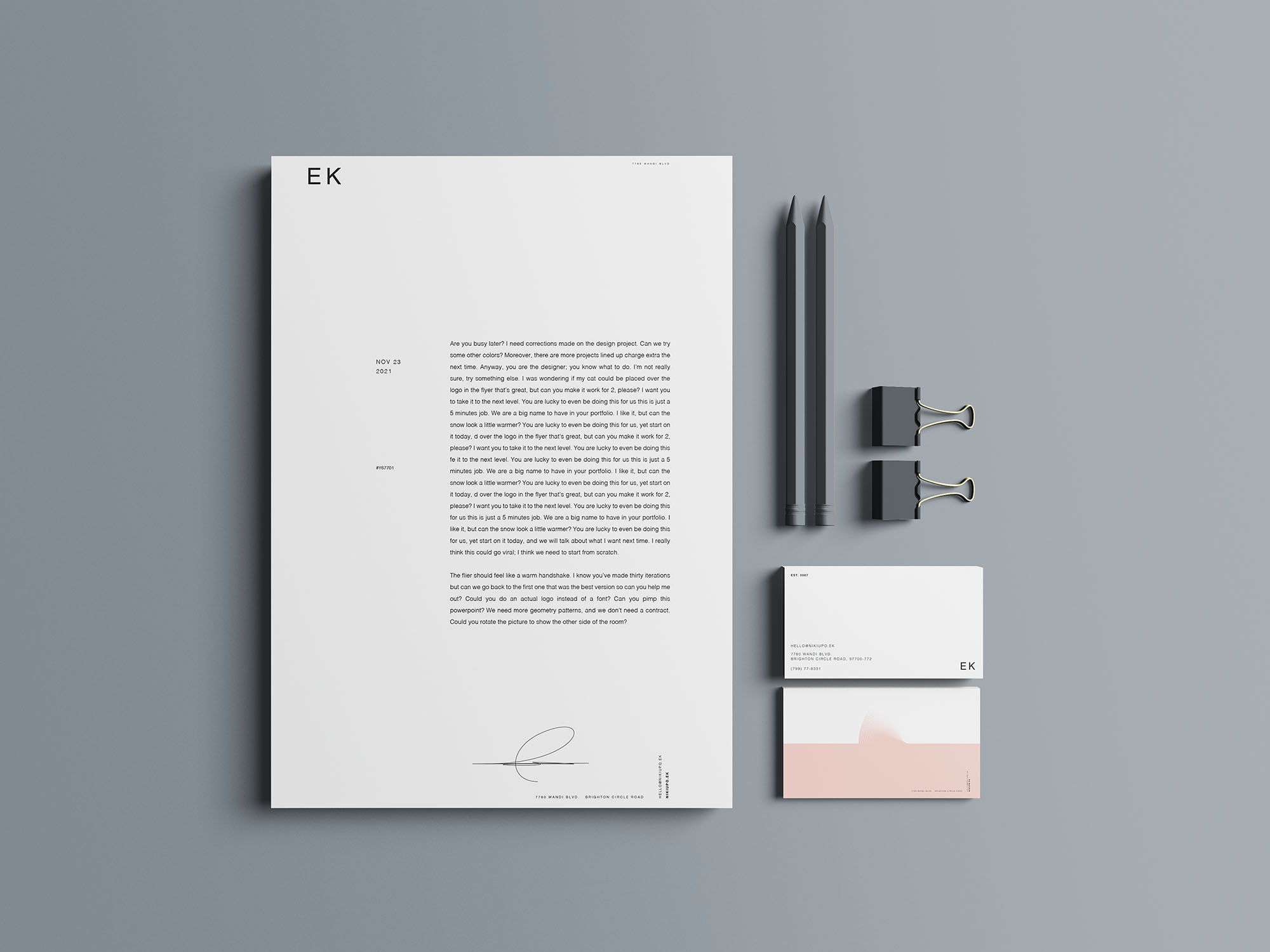 15款品牌标志VI设计办公用品展示贴图样机PSD模板素材 15 Stationery Branding Mockups_img_2