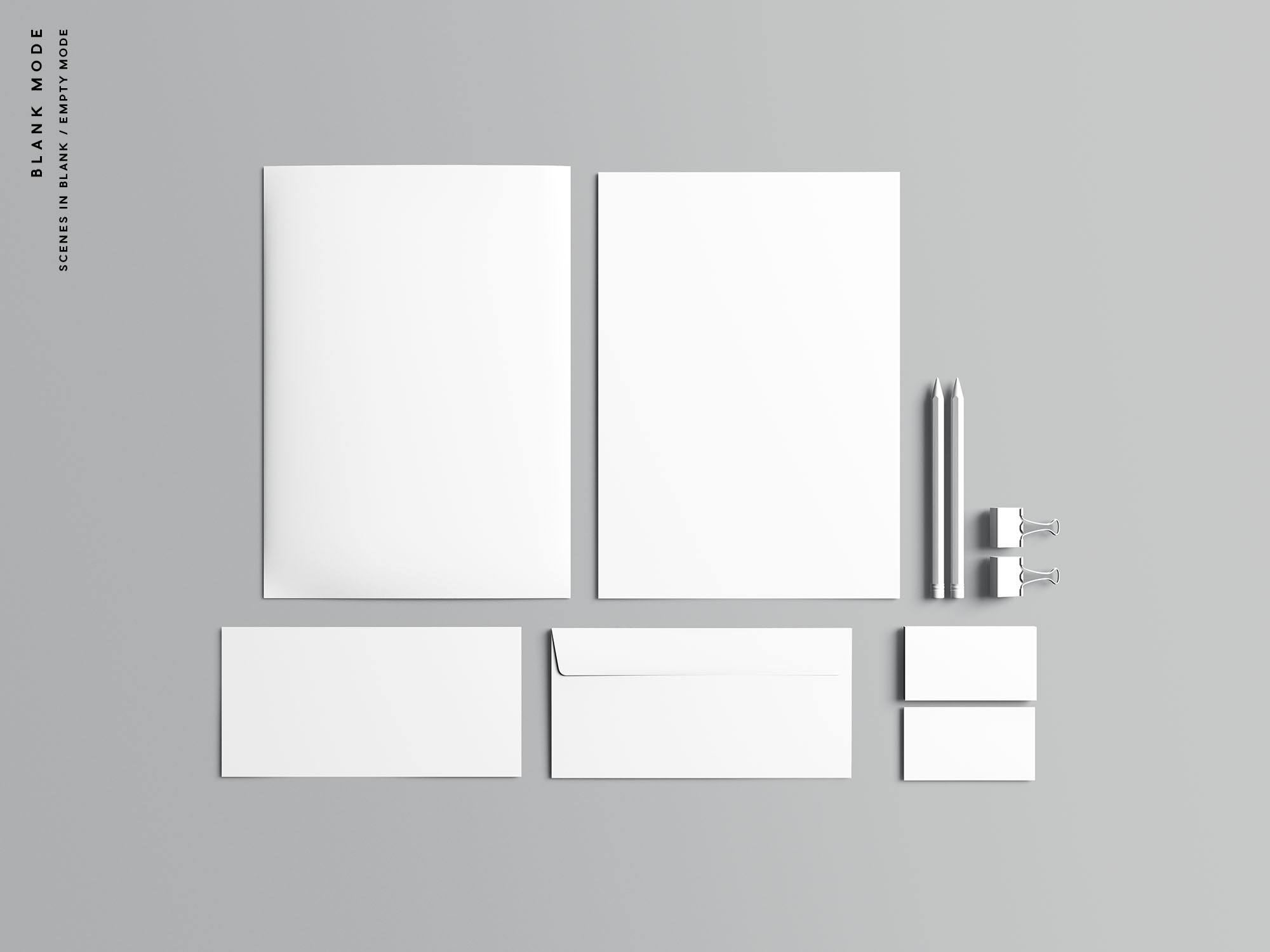 15款品牌标志VI设计办公用品展示贴图样机PSD模板素材 15 Stationery Branding Mockups_img_2